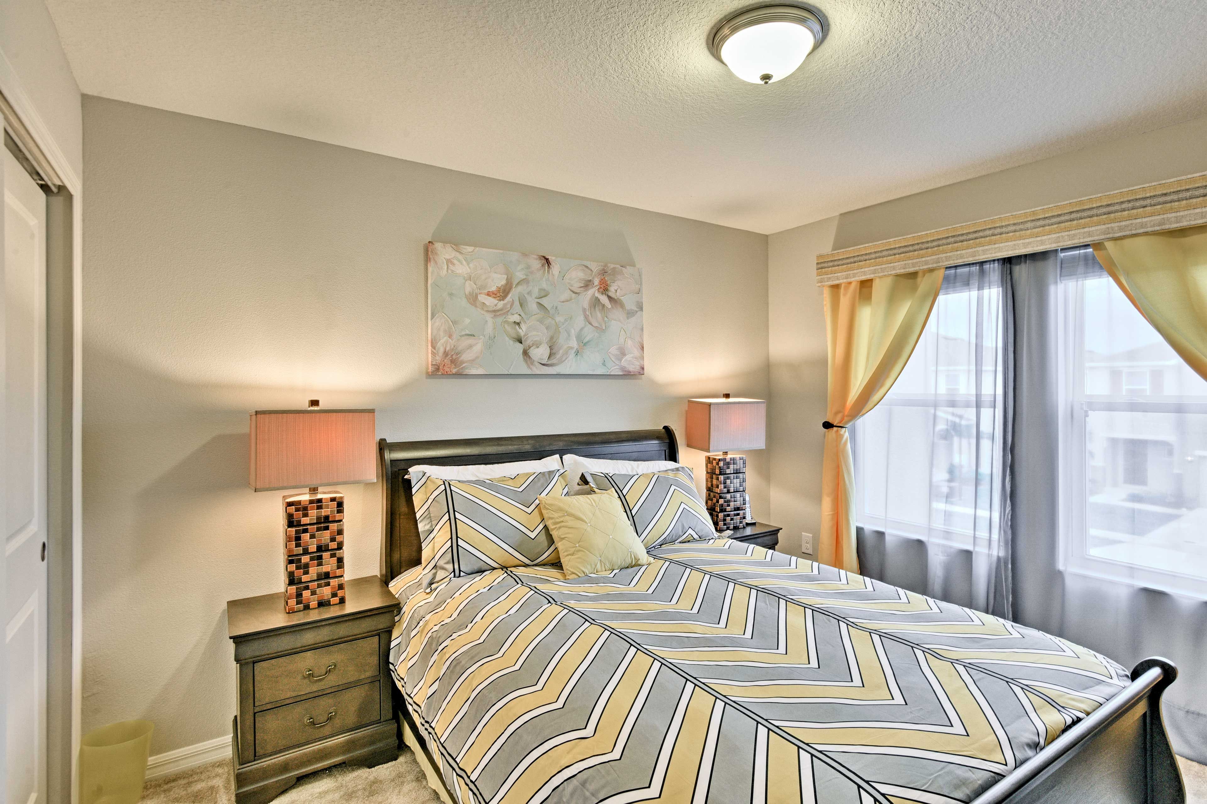 Rest easy in the queen bed in the second bedroom.