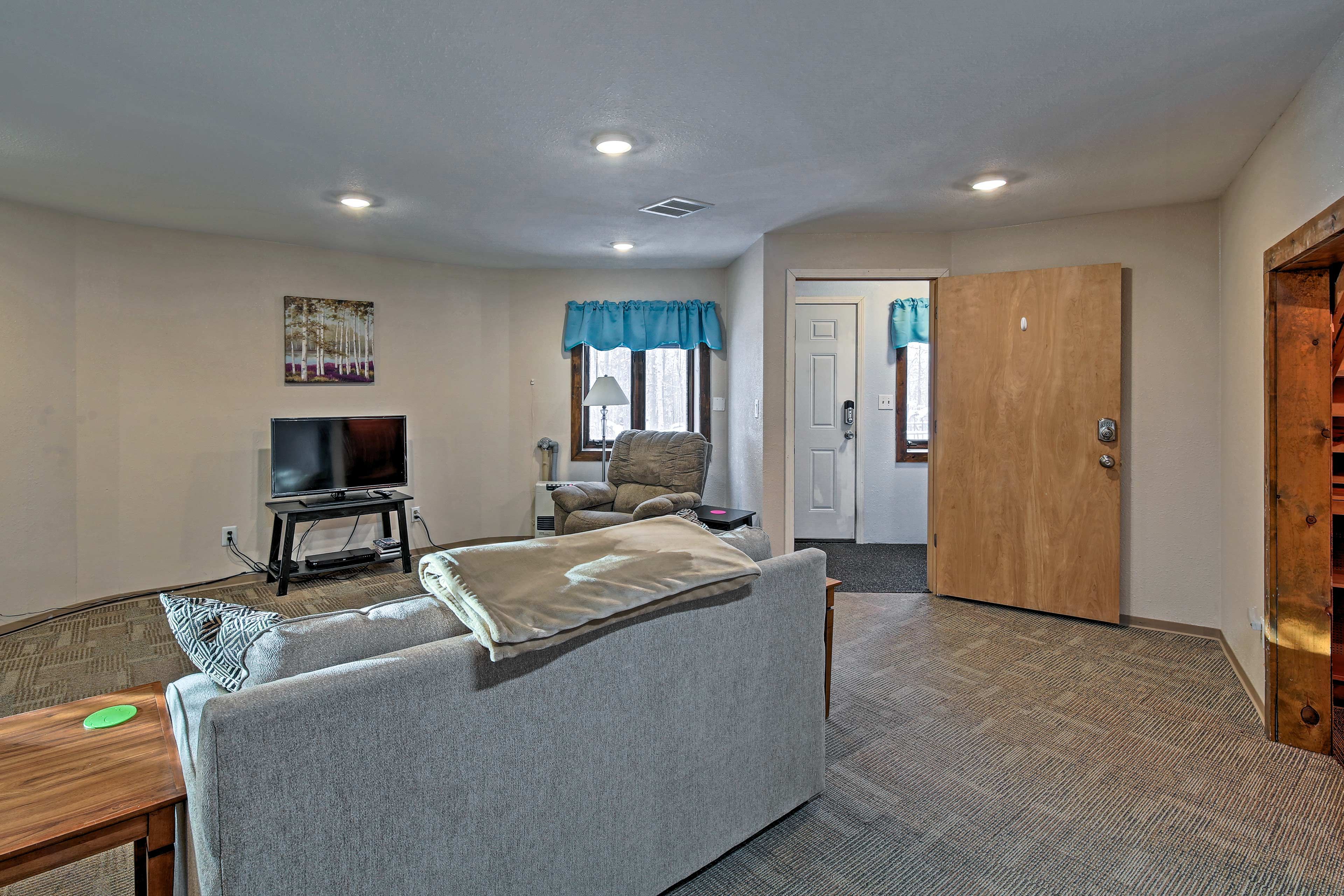 There is plenty of artificial and natural lighting in the unit.