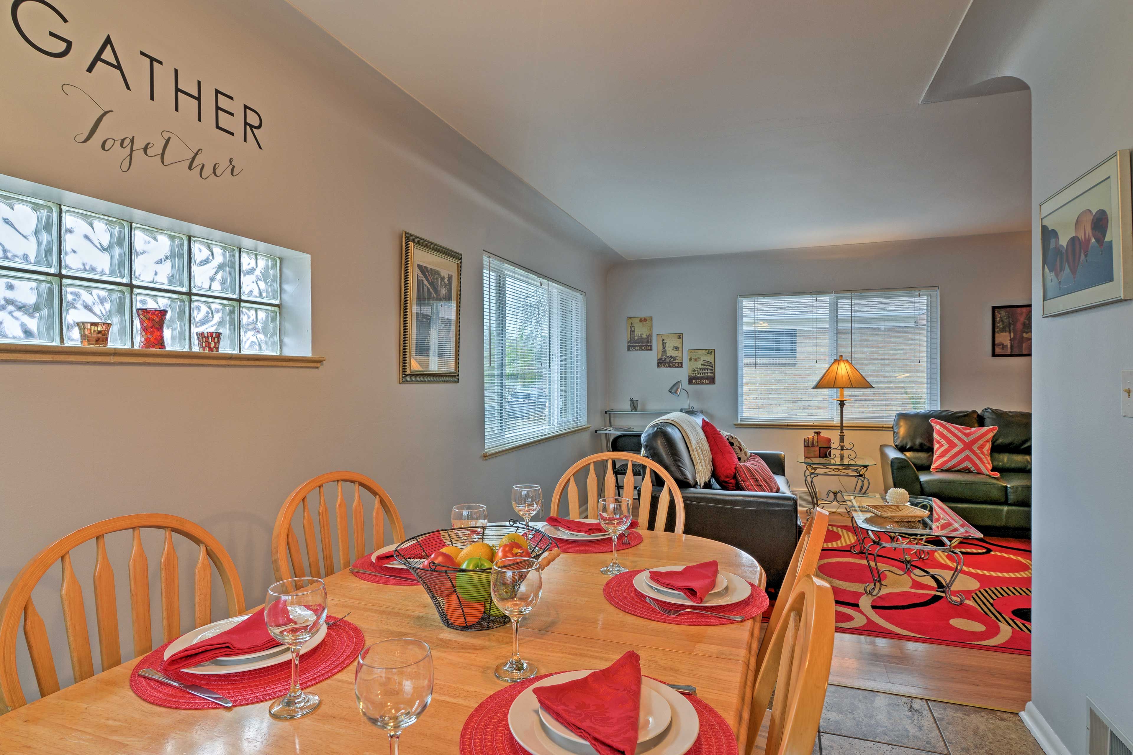 Enjoy an open concept layout between the living room and dining area
