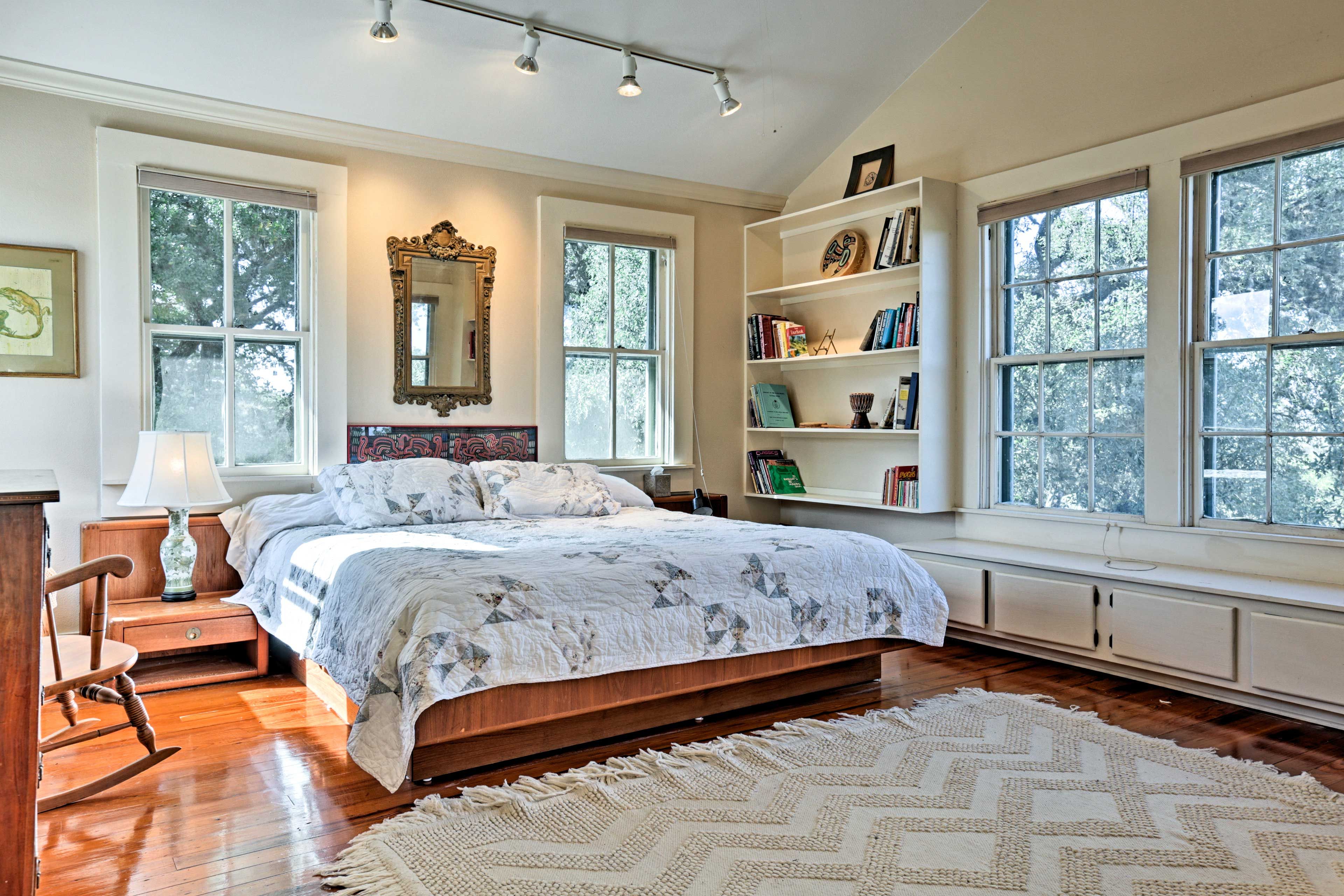 Head upstairs to enjoy a restful night in bedroom 1