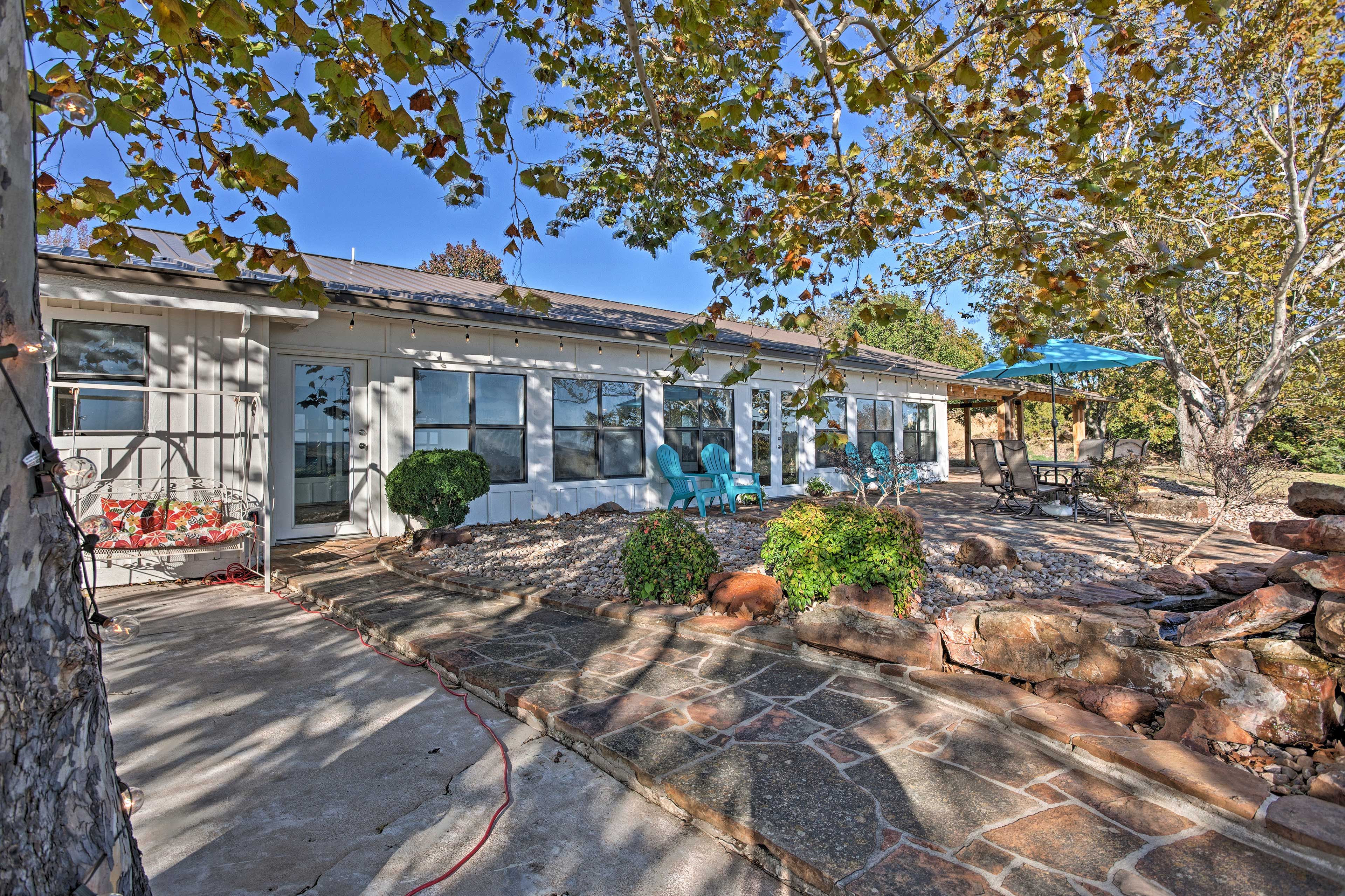Soak up the sun in the lavish yard.