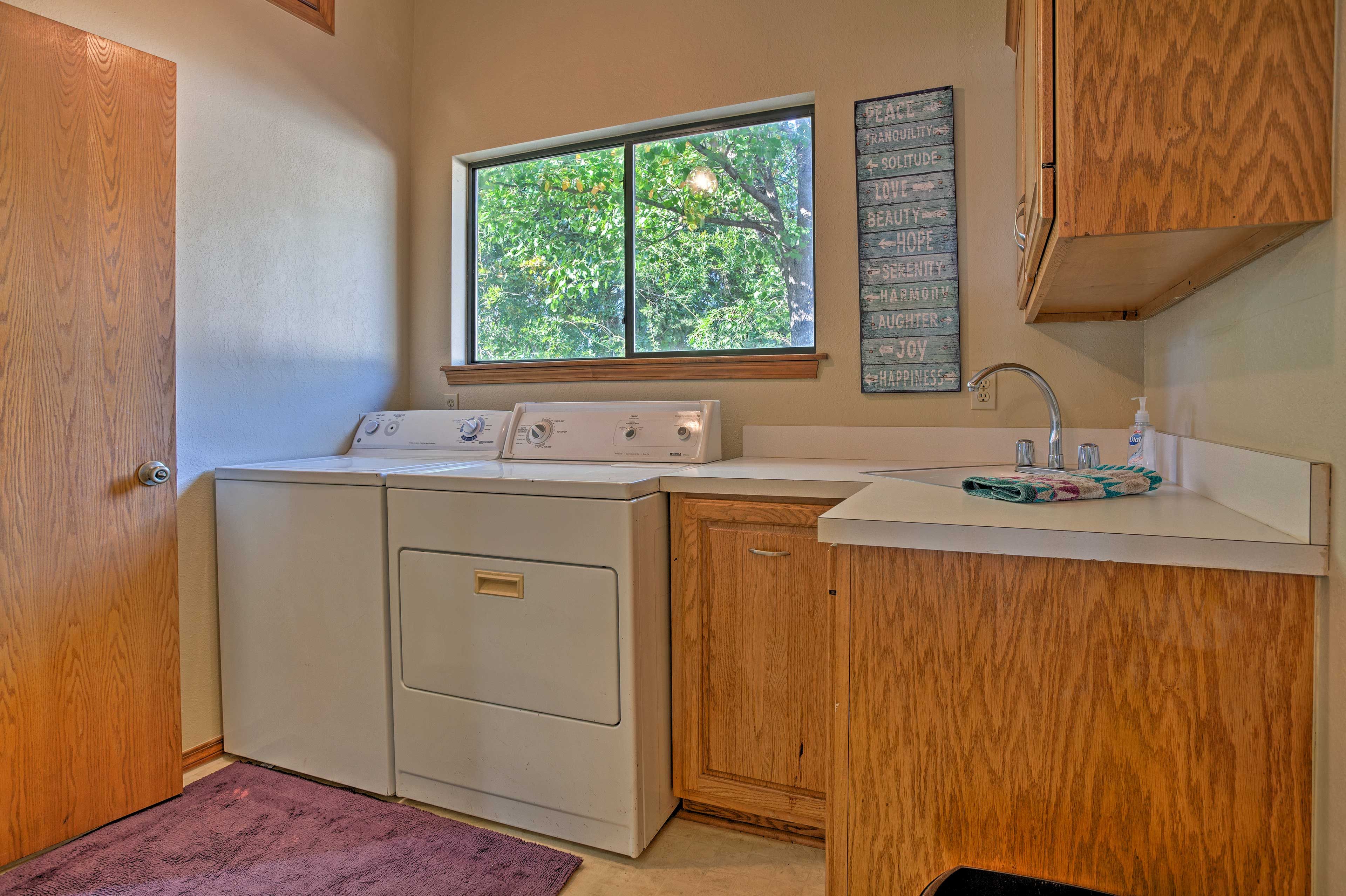 Keep your belongings fresh and clean by utilizing the laundry machines.