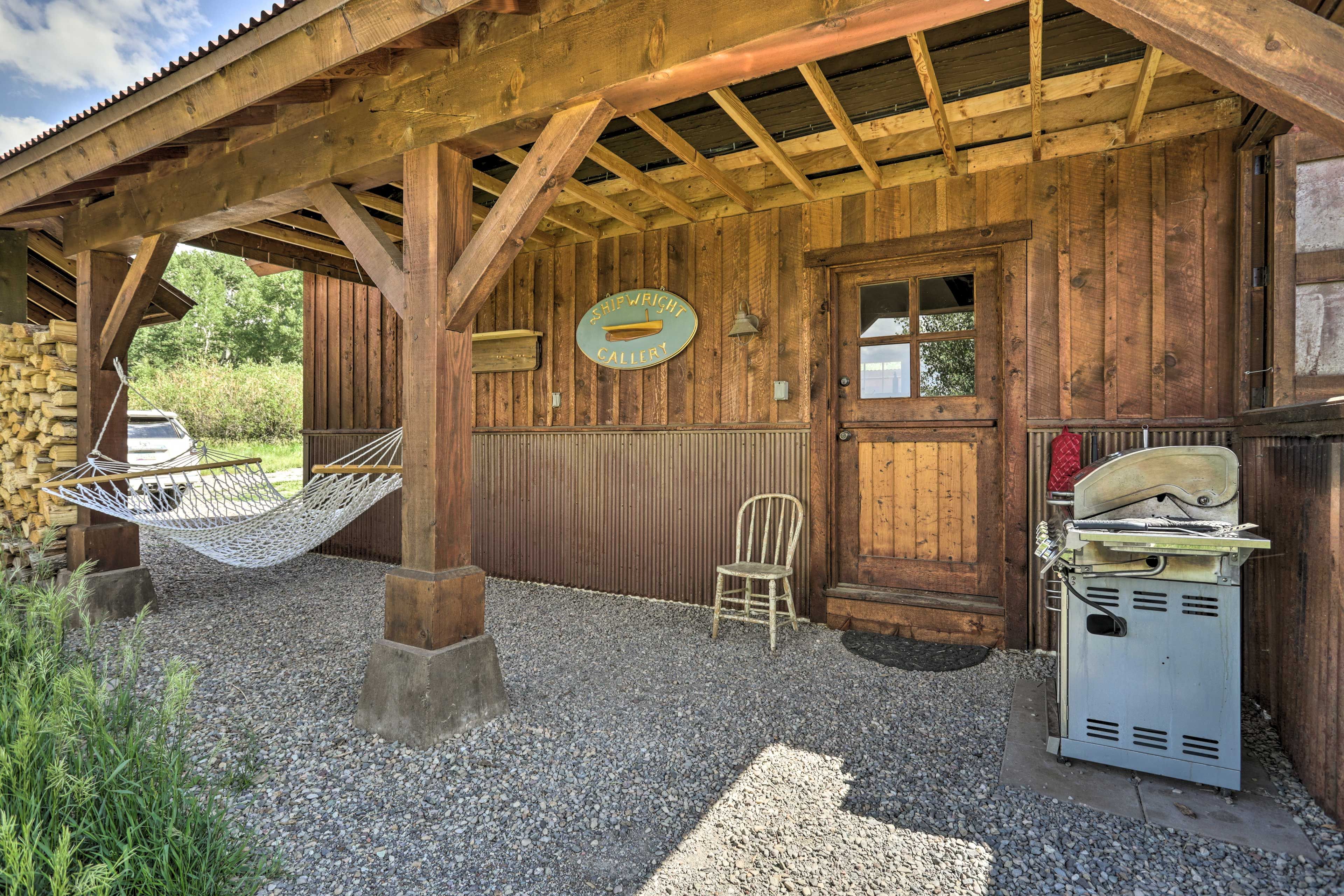 Grilling Area | Propane Provided | Hammock | Firewood Storage