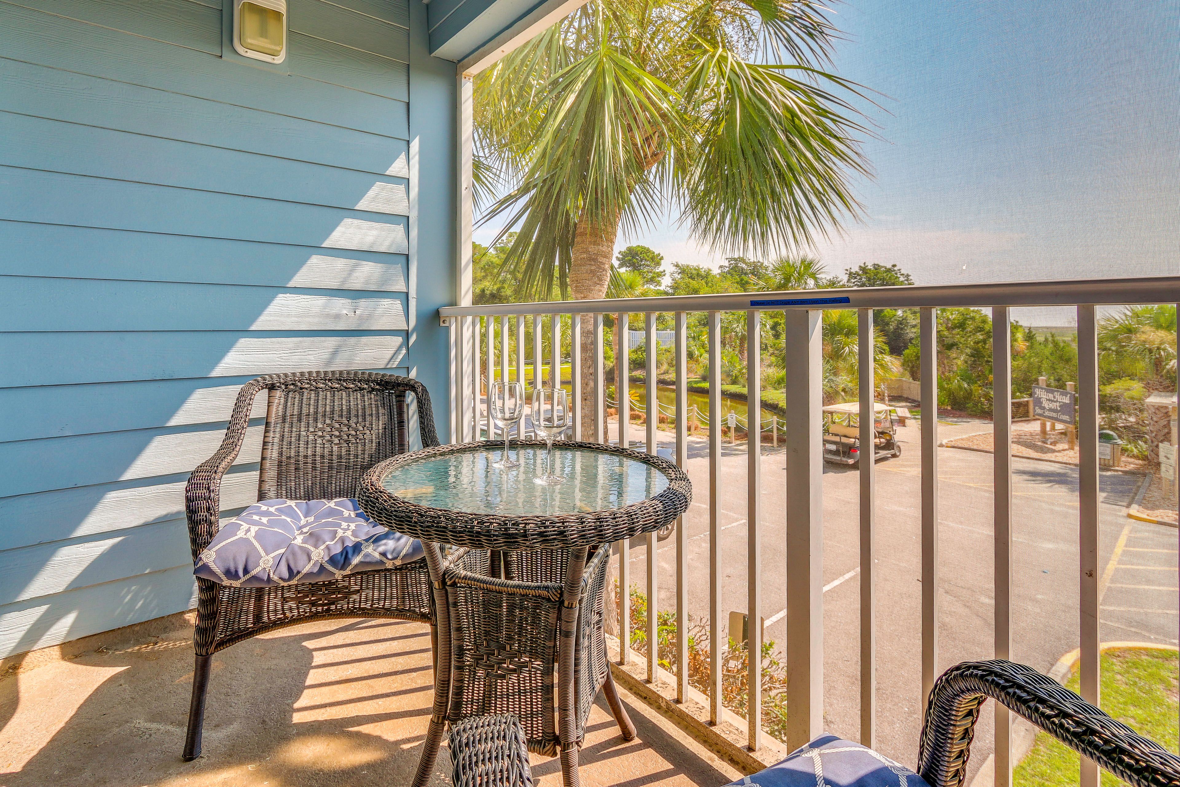 Fully Screened Private Balcony | Ocean Facing | Outdoor Lighting | A/C Outlet
