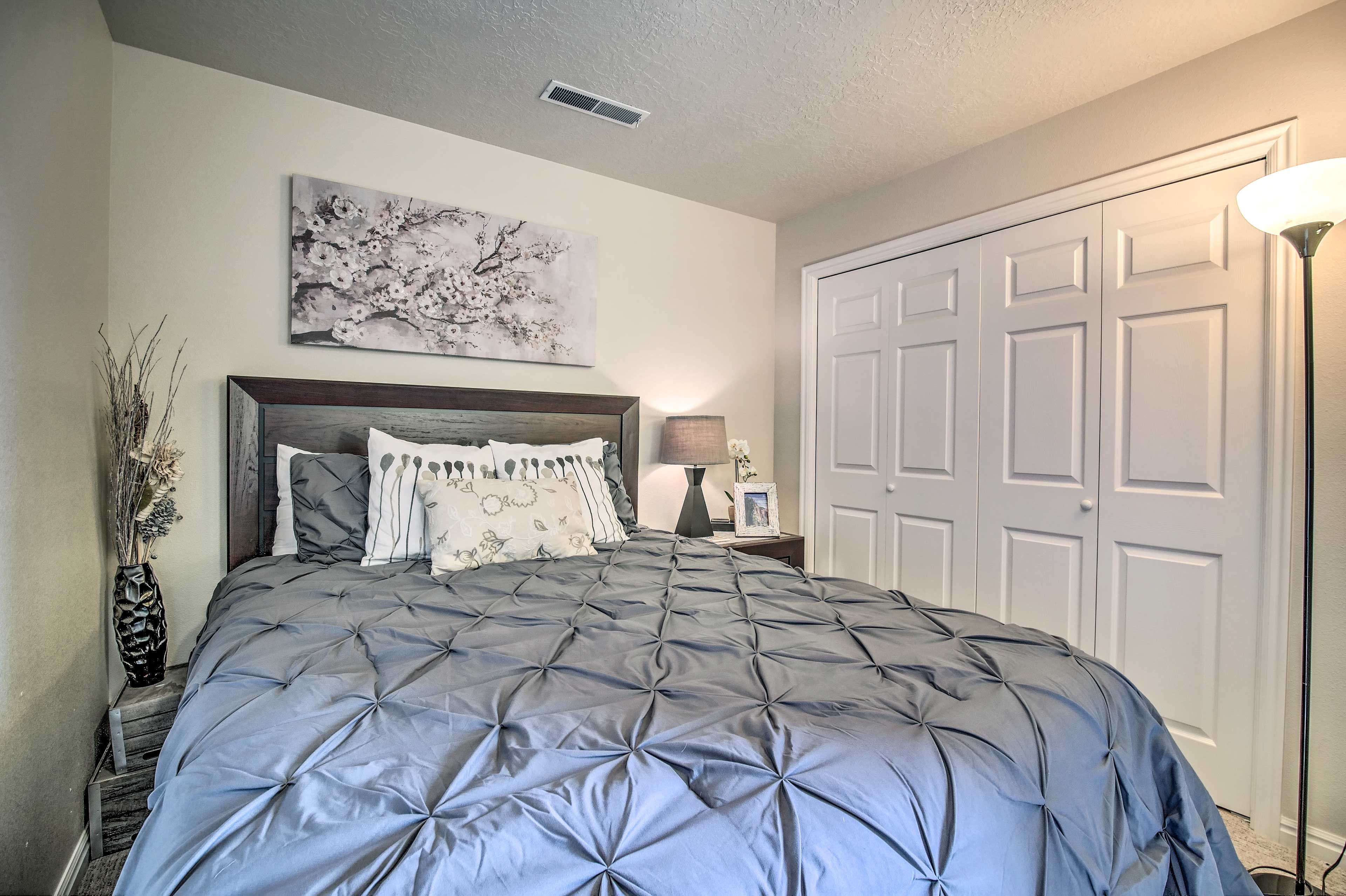 Just like the master, this second bedroom offers access to the private balcony.