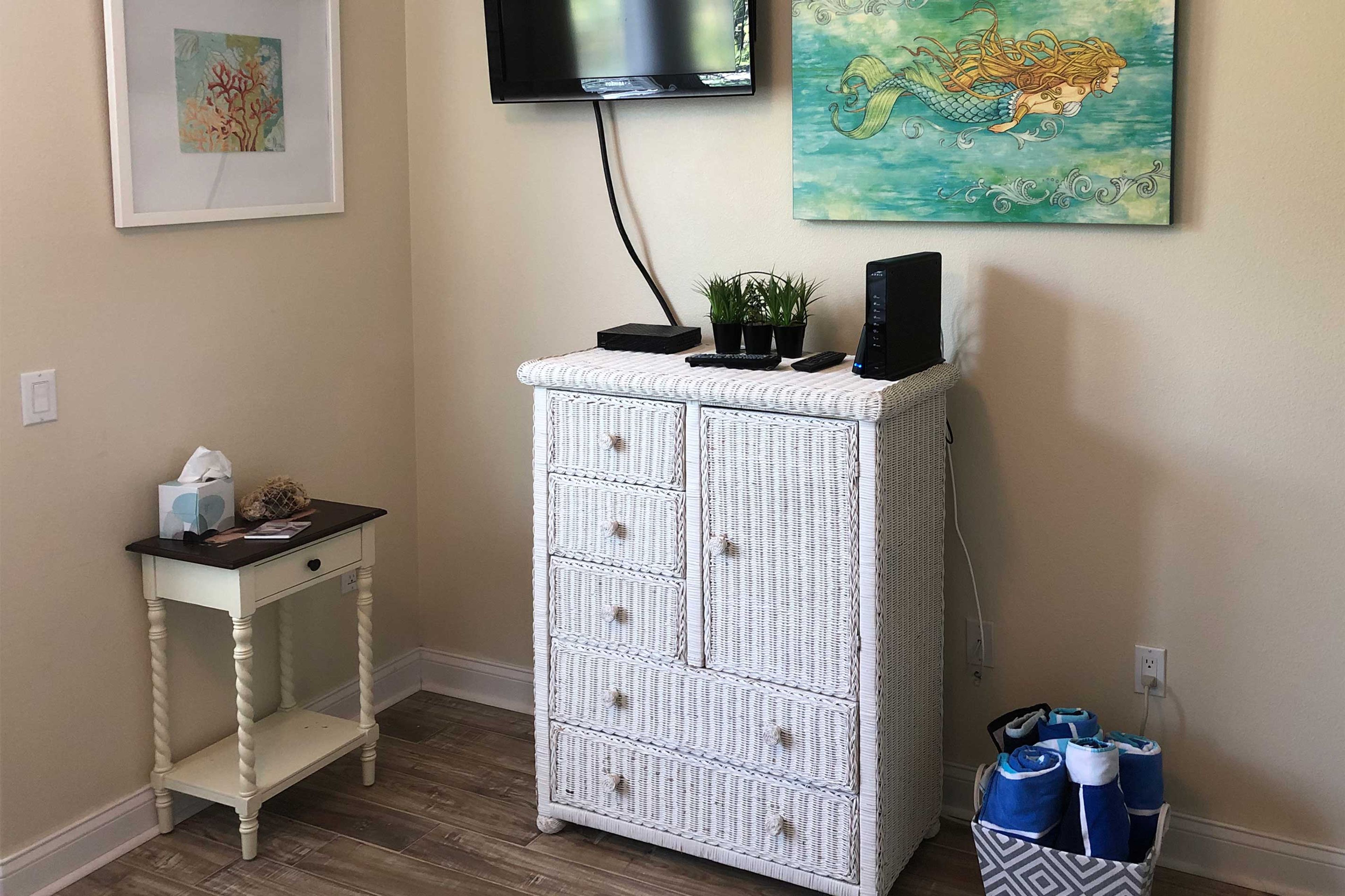 Watch movies from one of the 3 beds!