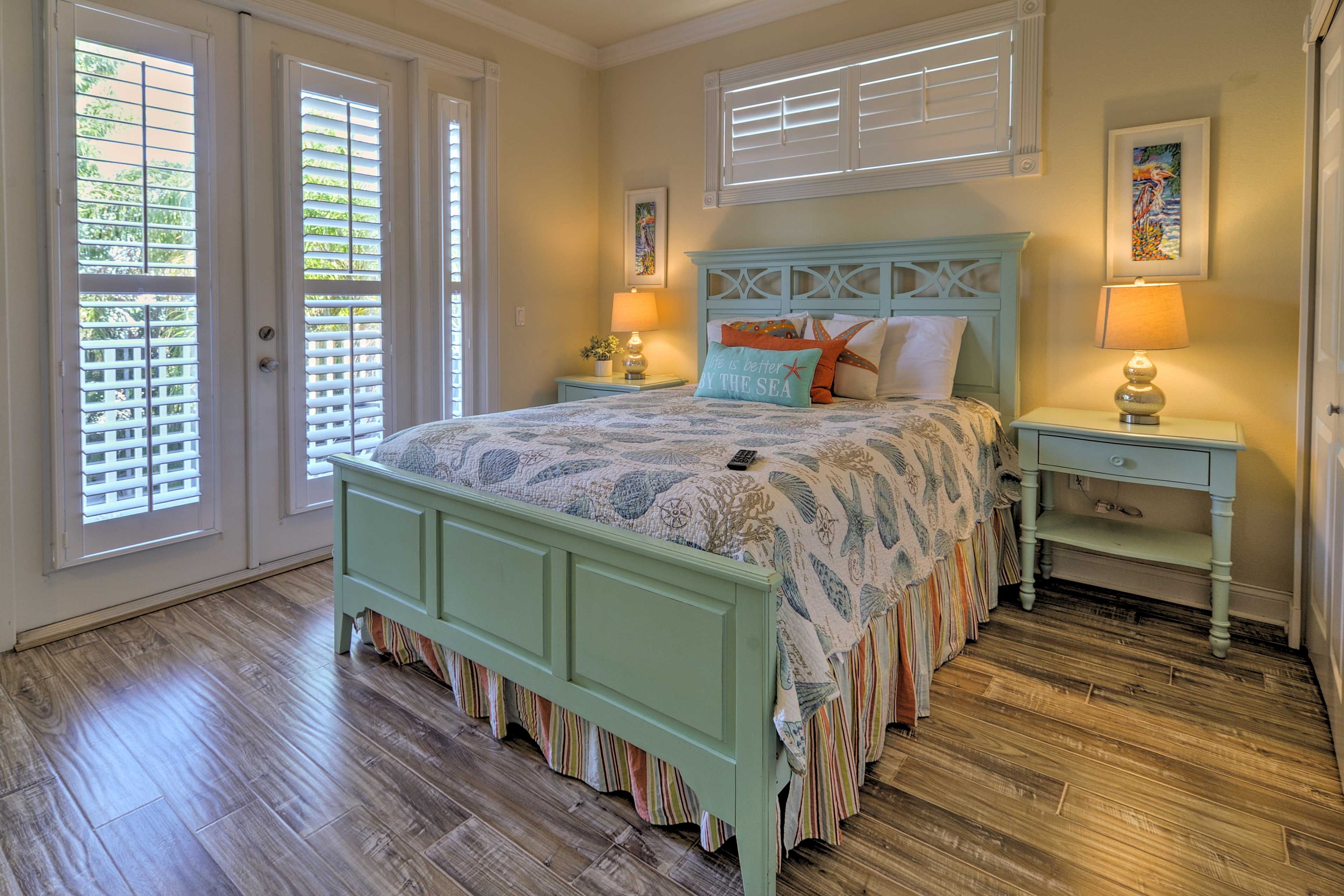 Catch the sunset over the Gulf from this room's private deck overlooking the marina.