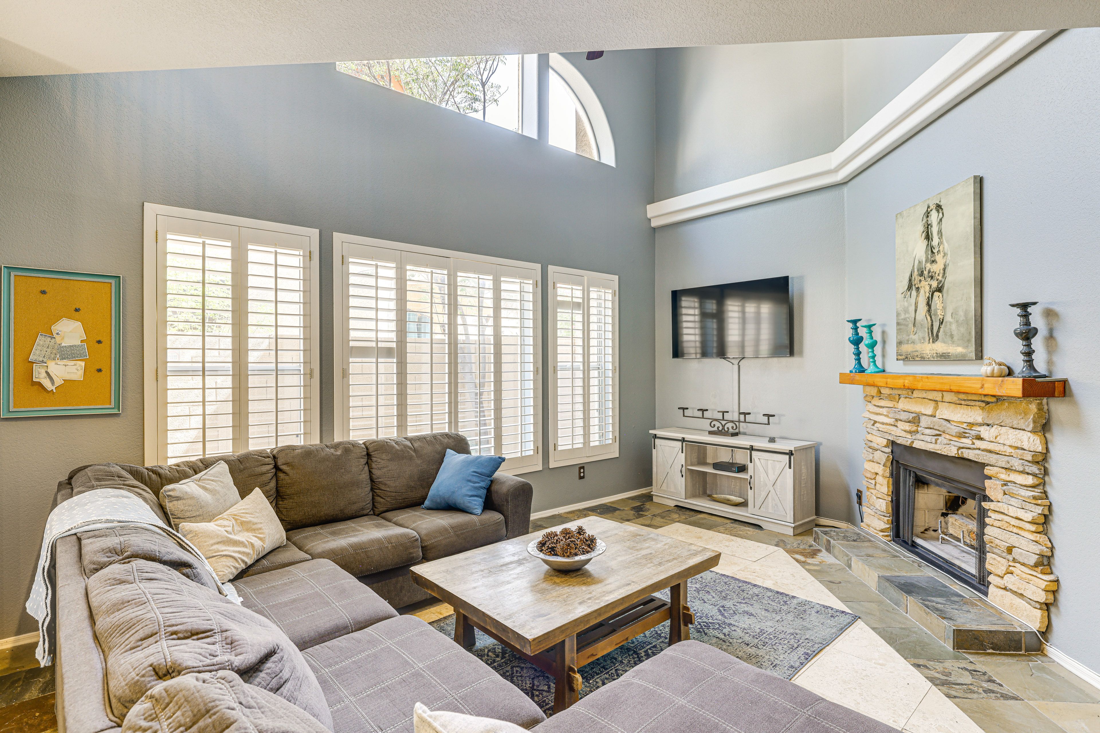 Living Room | 2-Story Townhome | In-Unit Laundry