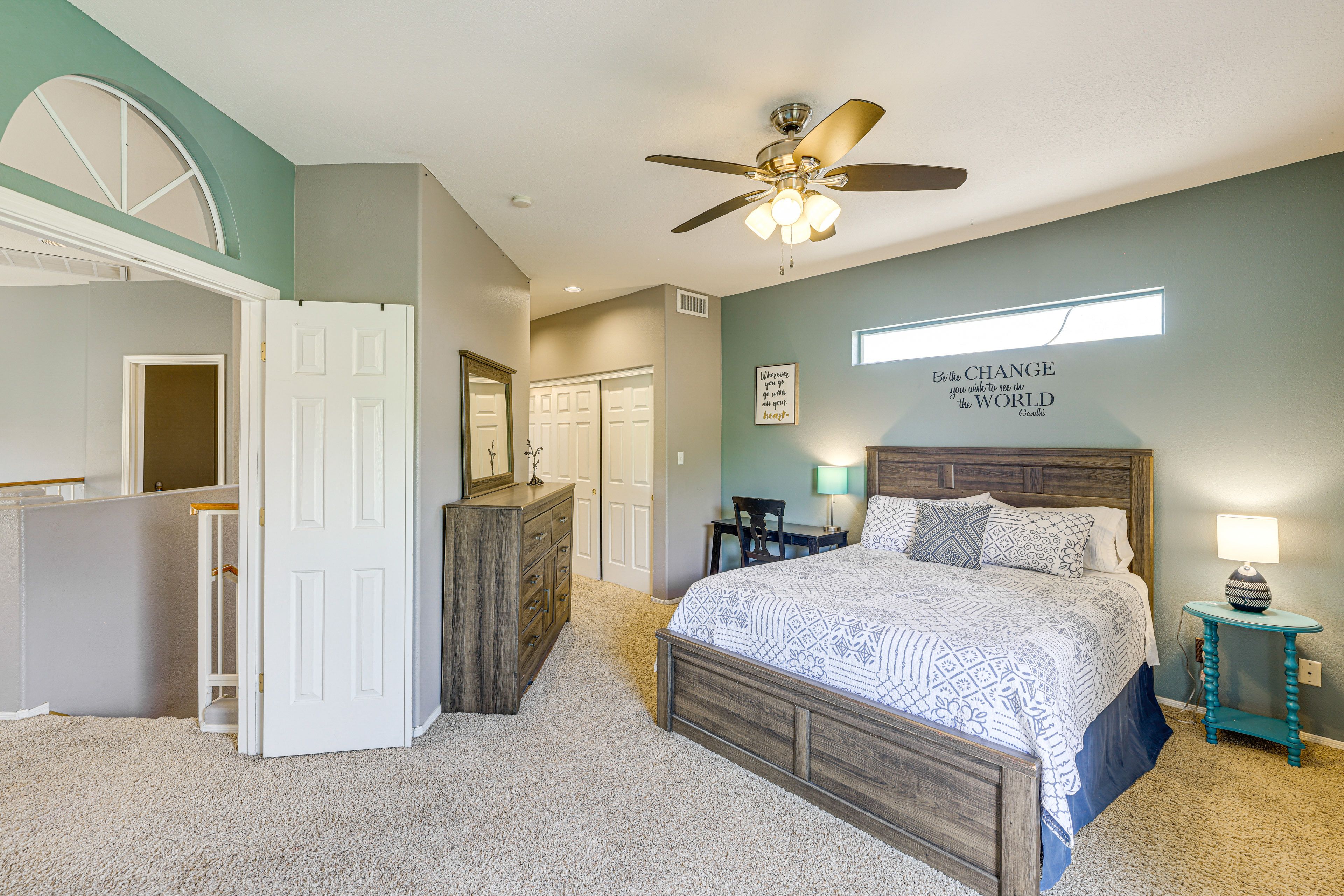 Bedroom 1 | 2nd Floor | Queen Bed | Balcony Access | Linens Provided