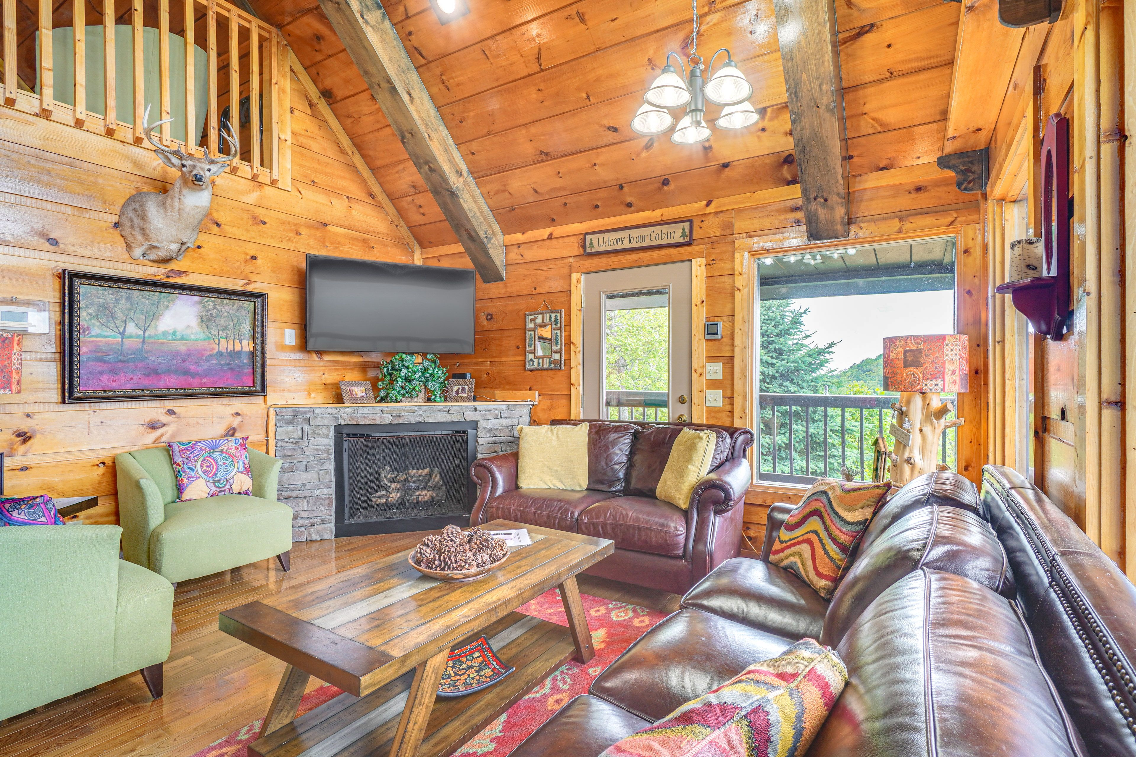 Living Room | Smart TV | Seasonal Fireplace | 1st Floor