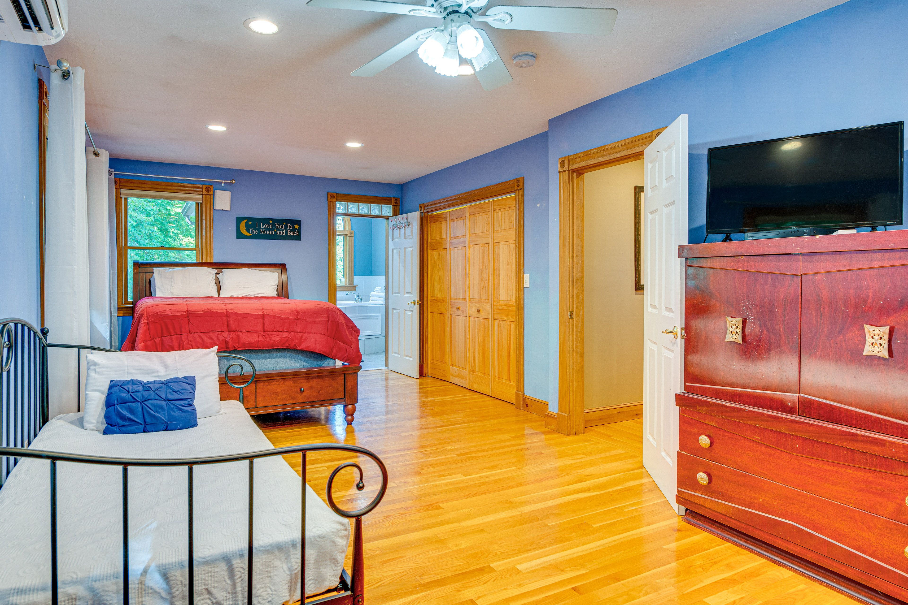 Bedroom 2 | 2 Queen Beds | Full Daybed | Upper Level