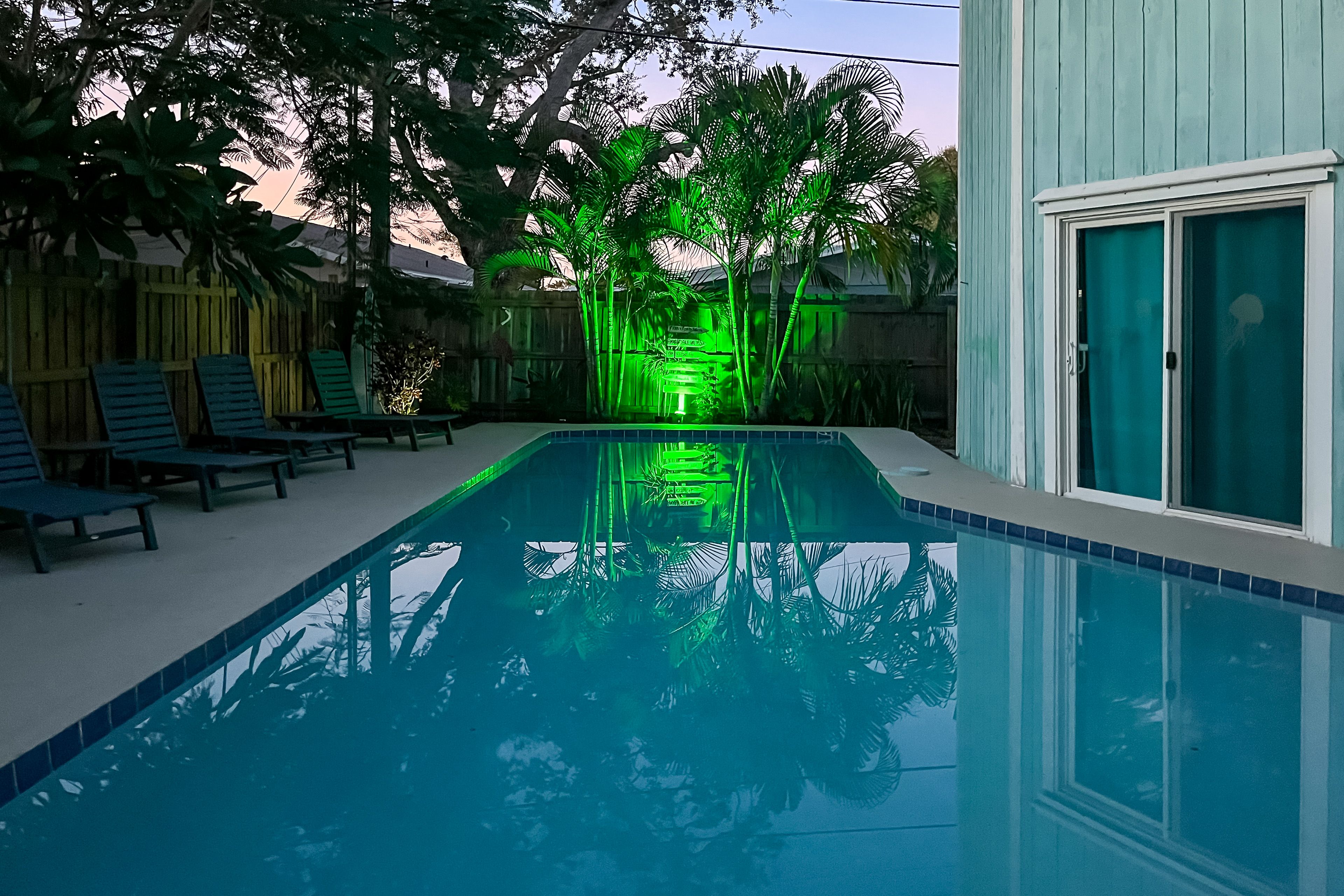 Private Pool at Night