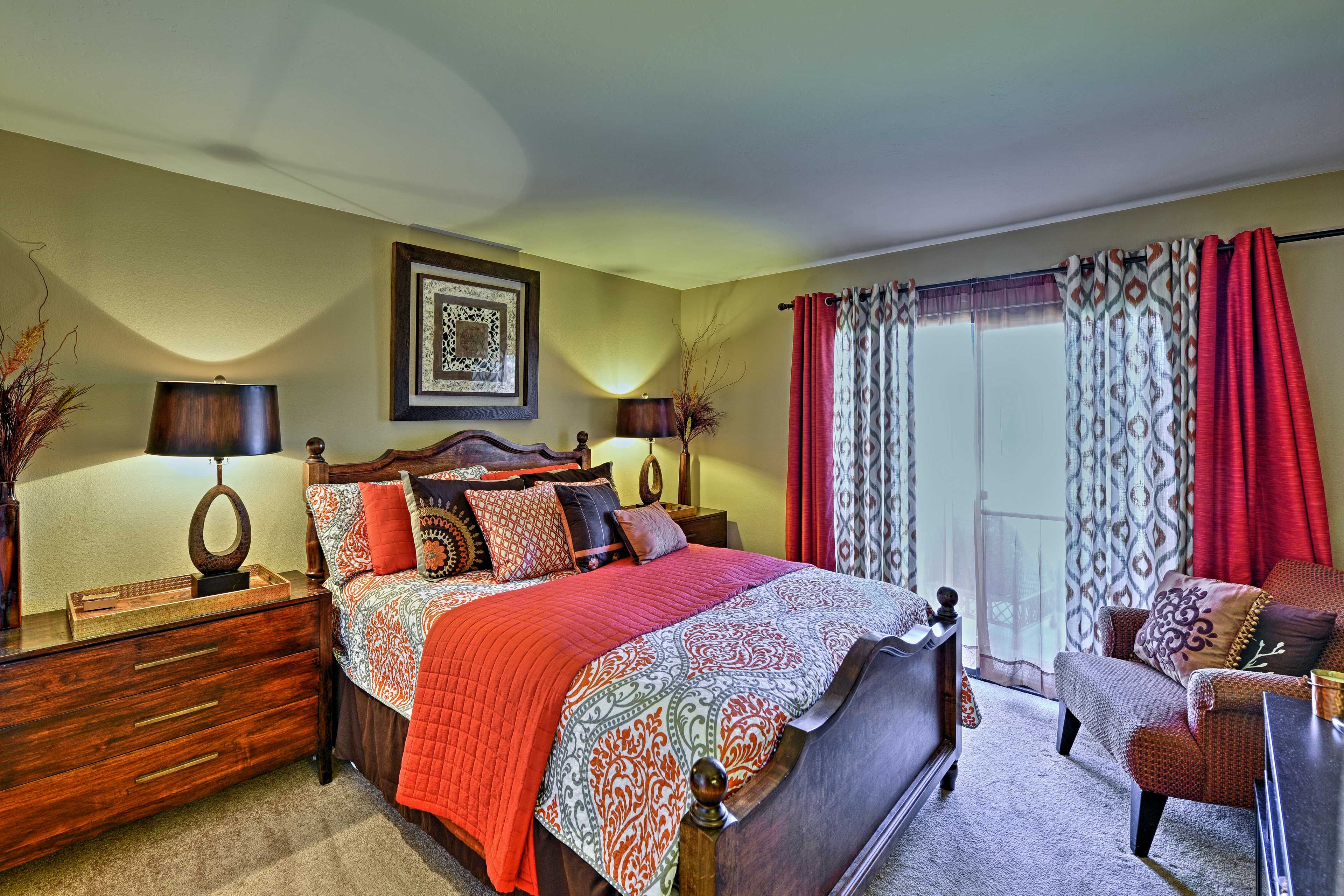 Relax on the comfortable queen in the second main floor bedroom.