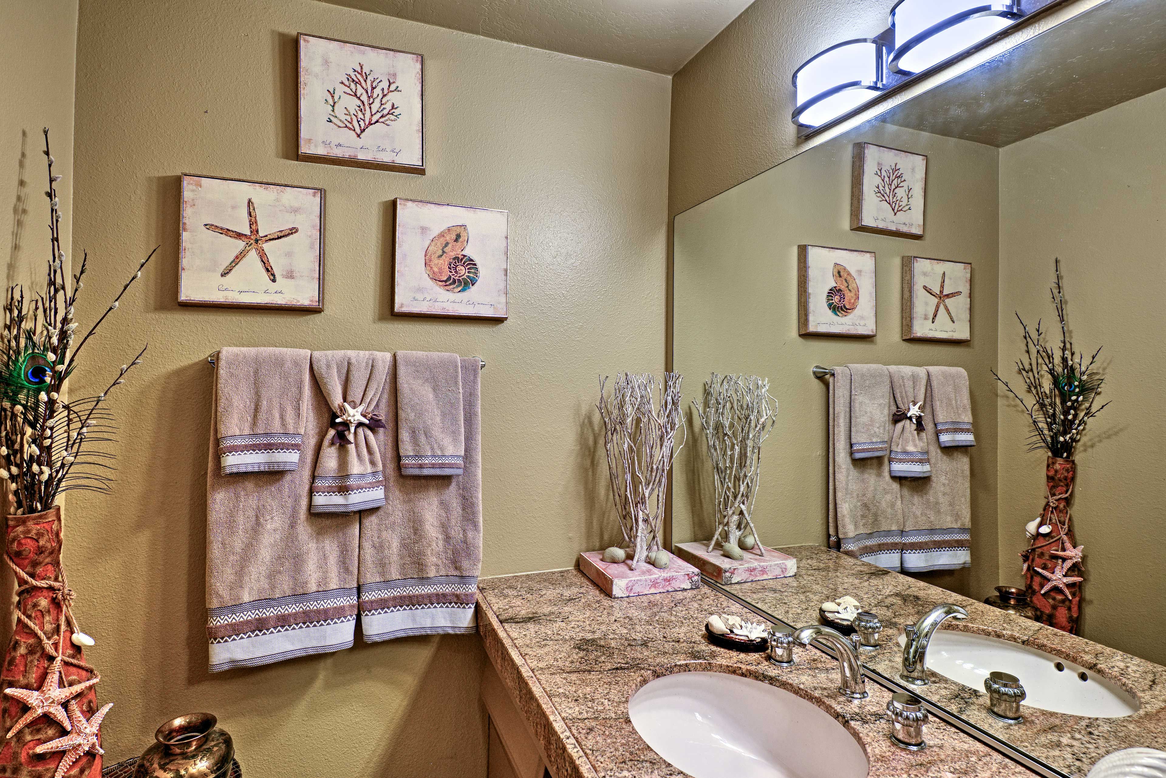 An additional full bath provides added privacy.