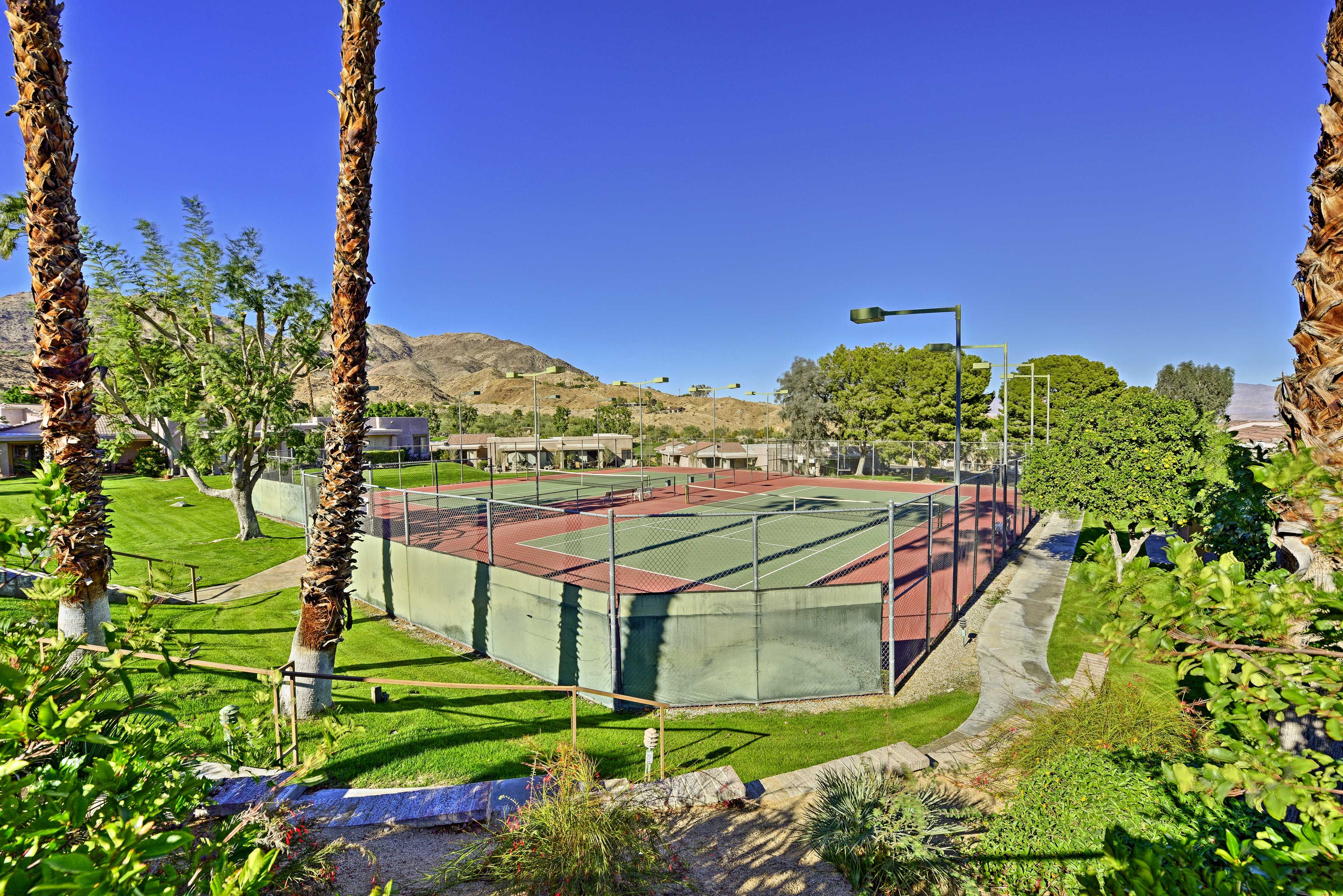 Play a friendly game of tennis on one of 4 community courts.