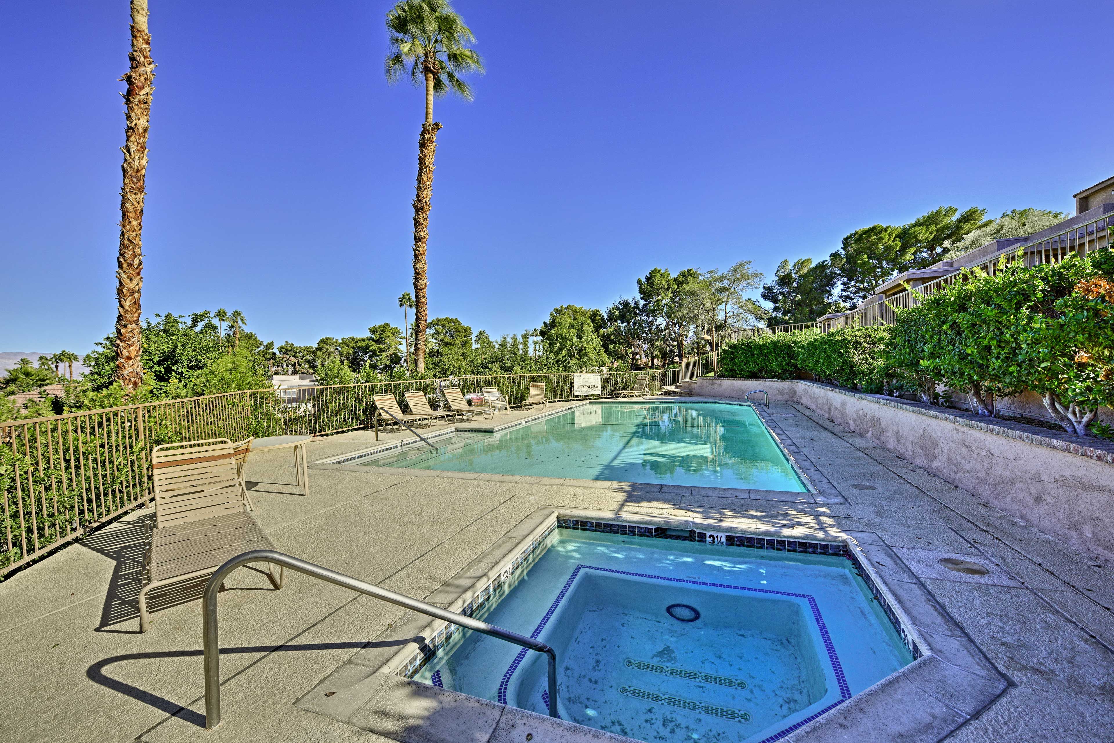 End your day with a relaxing soak in the hot tub!