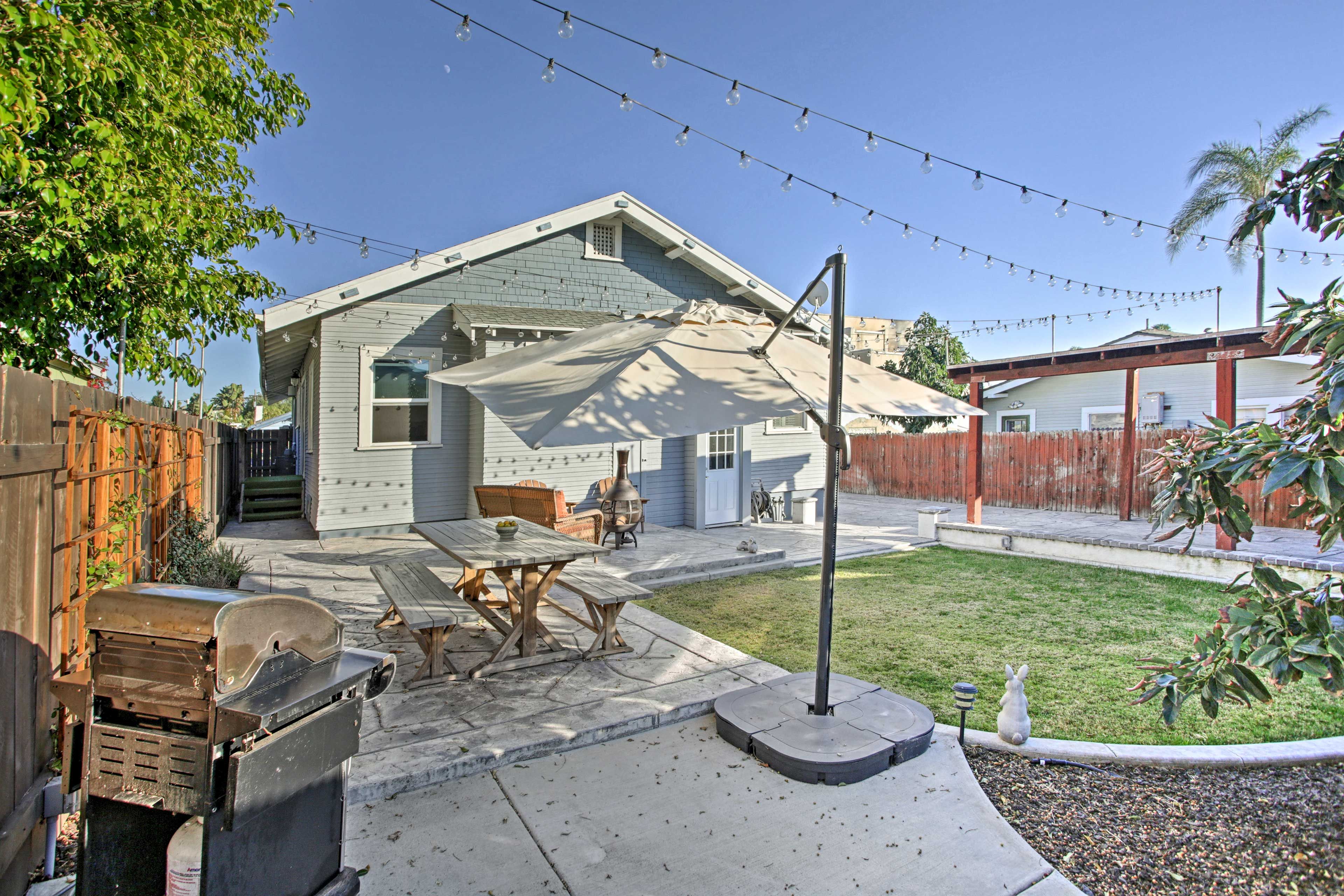 Spend downtime relaxing in the enormous backyard!