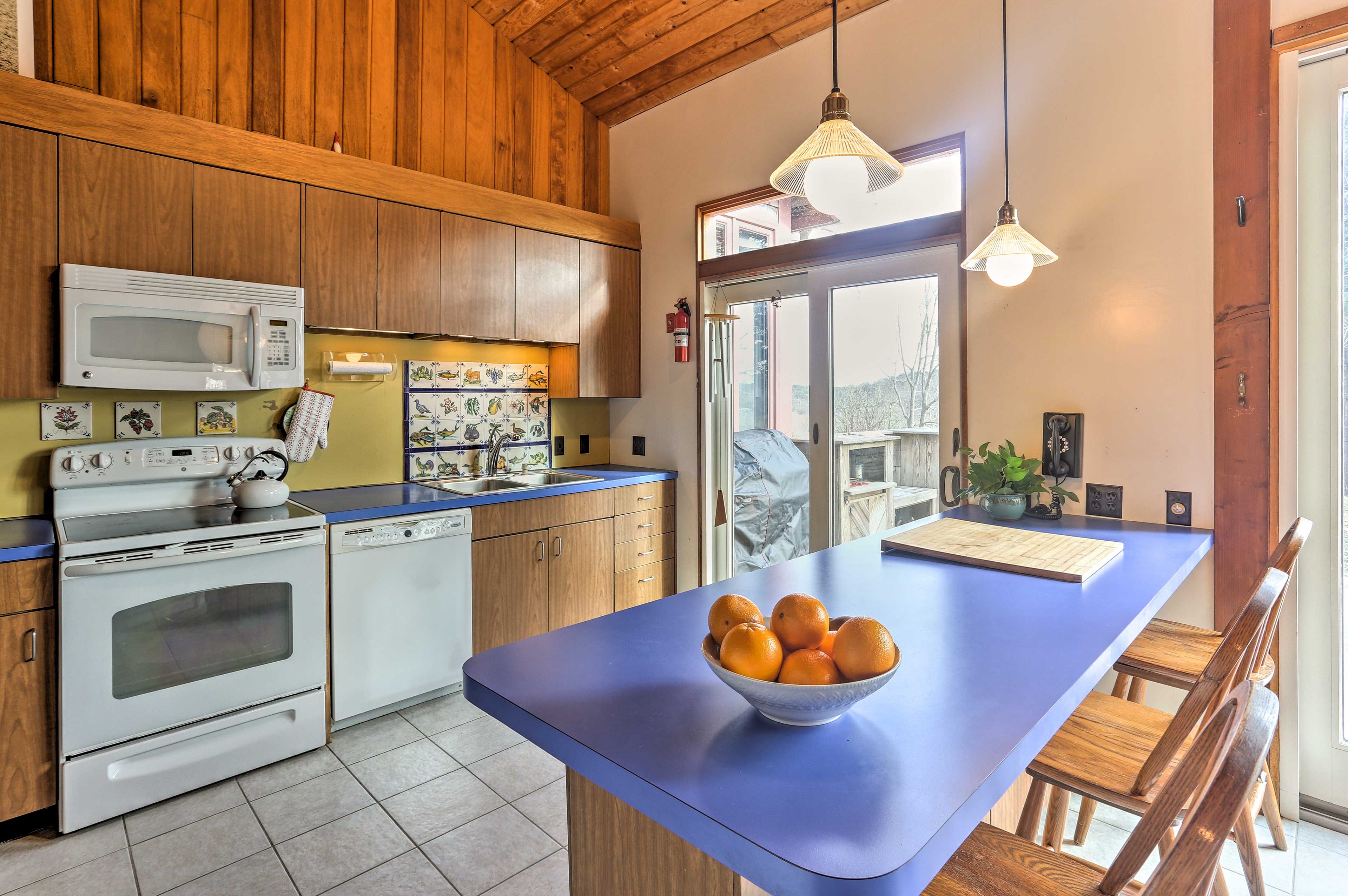 Prepare hearty meals for the group in the fully equipped kitchen.