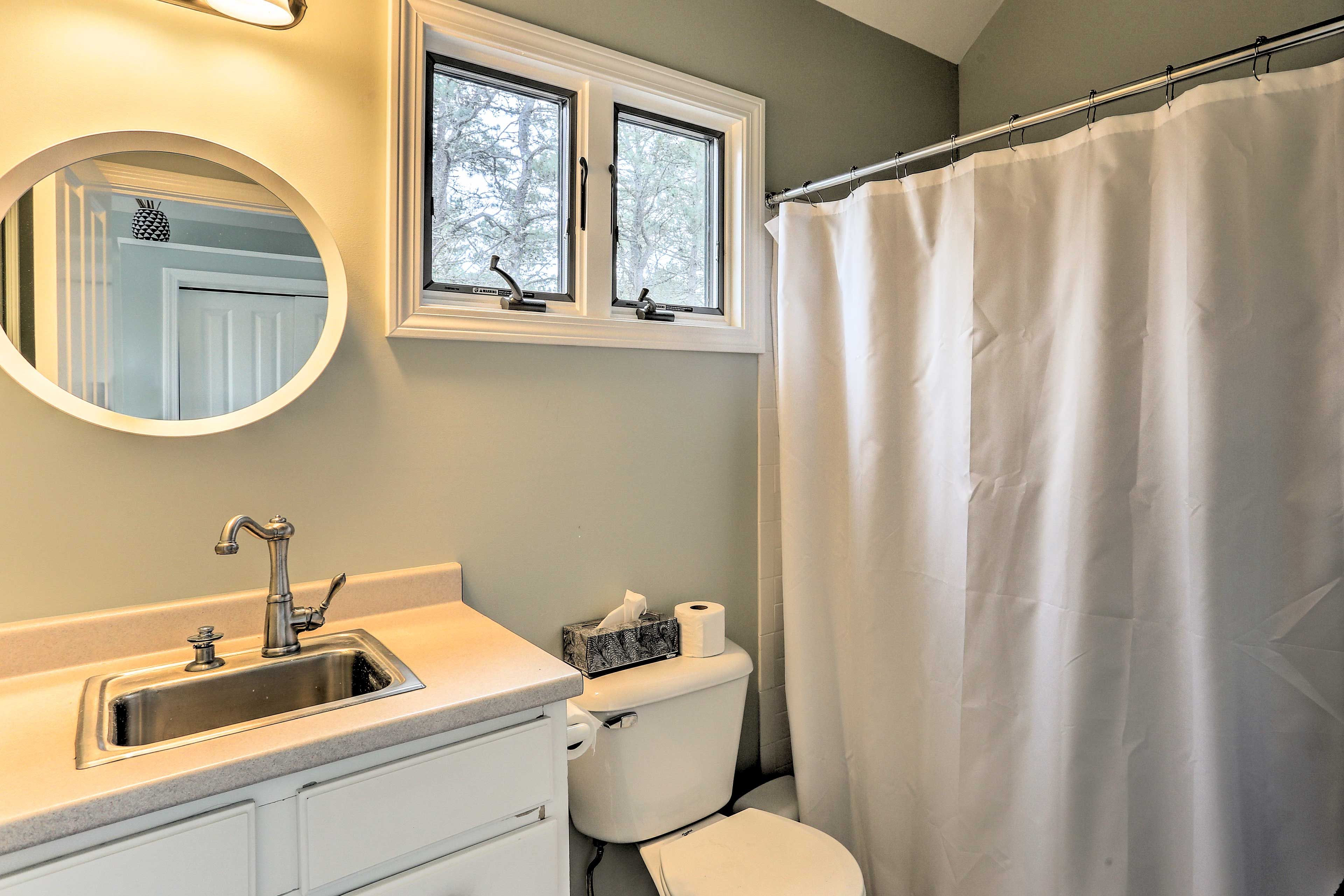 The cottage also has its own bathroom!