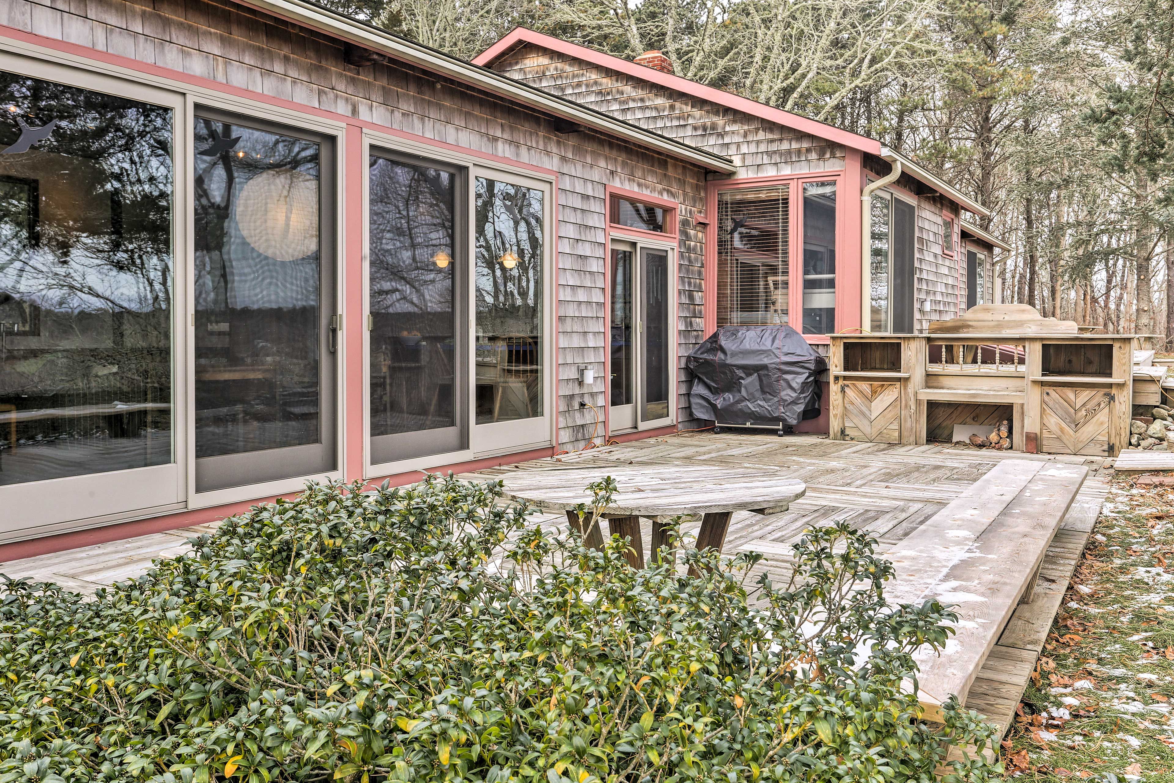 Start each morning sipping a cup of coffee on the wraparound deck.