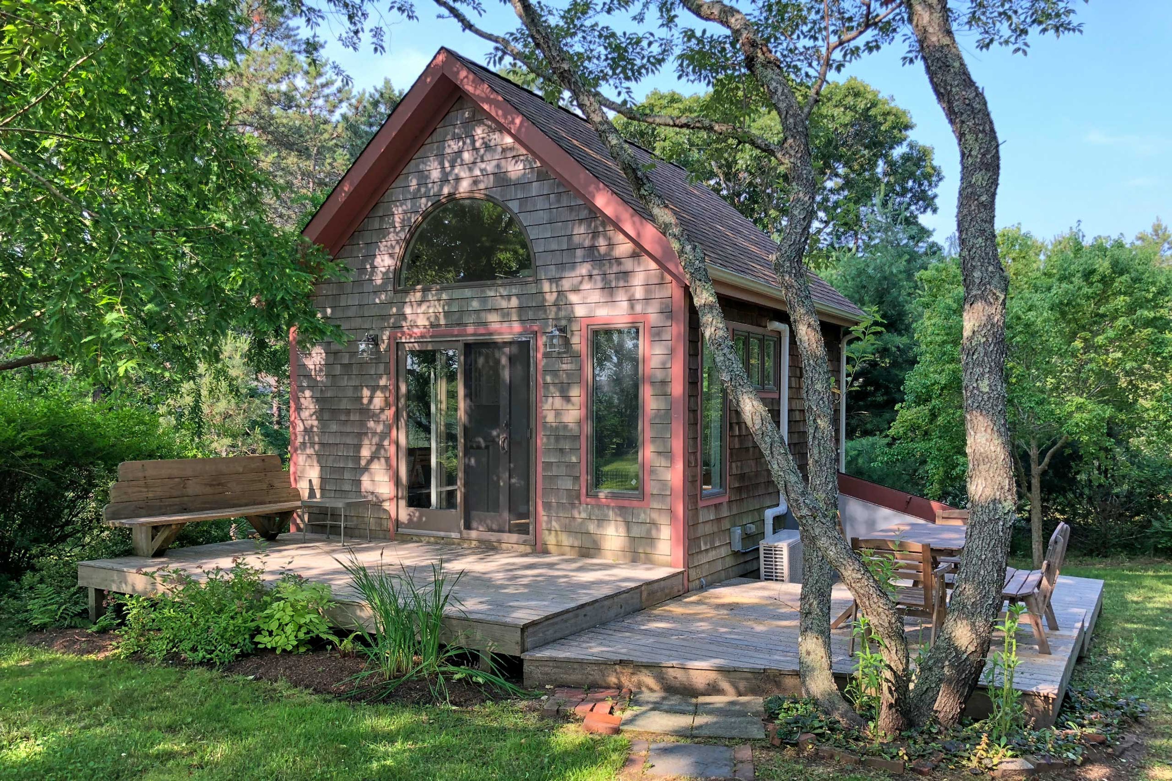 Nestled on 2 private acres, this home makes it easy to reconnect with nature.