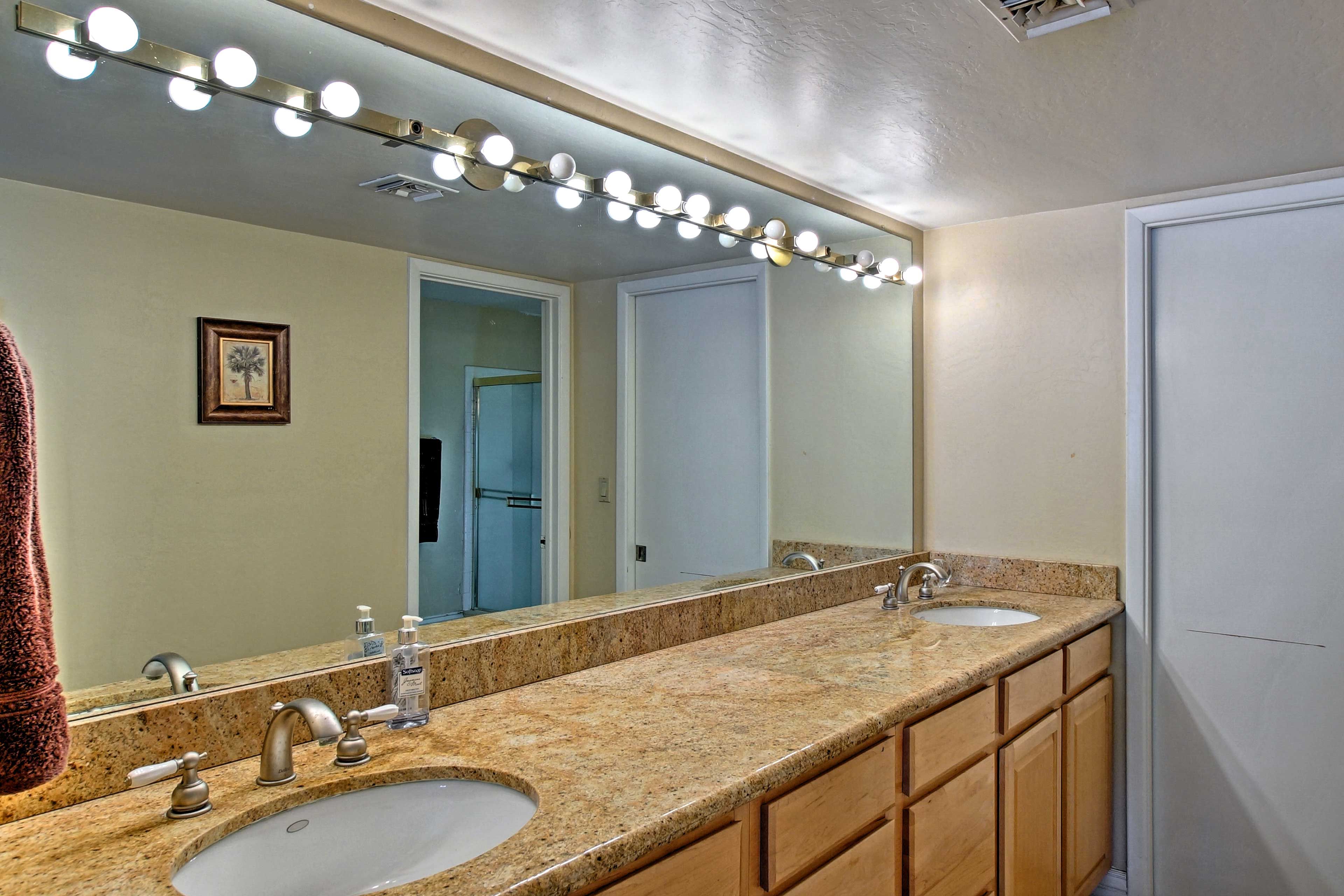 There's plenty of space to get ready in the morning!