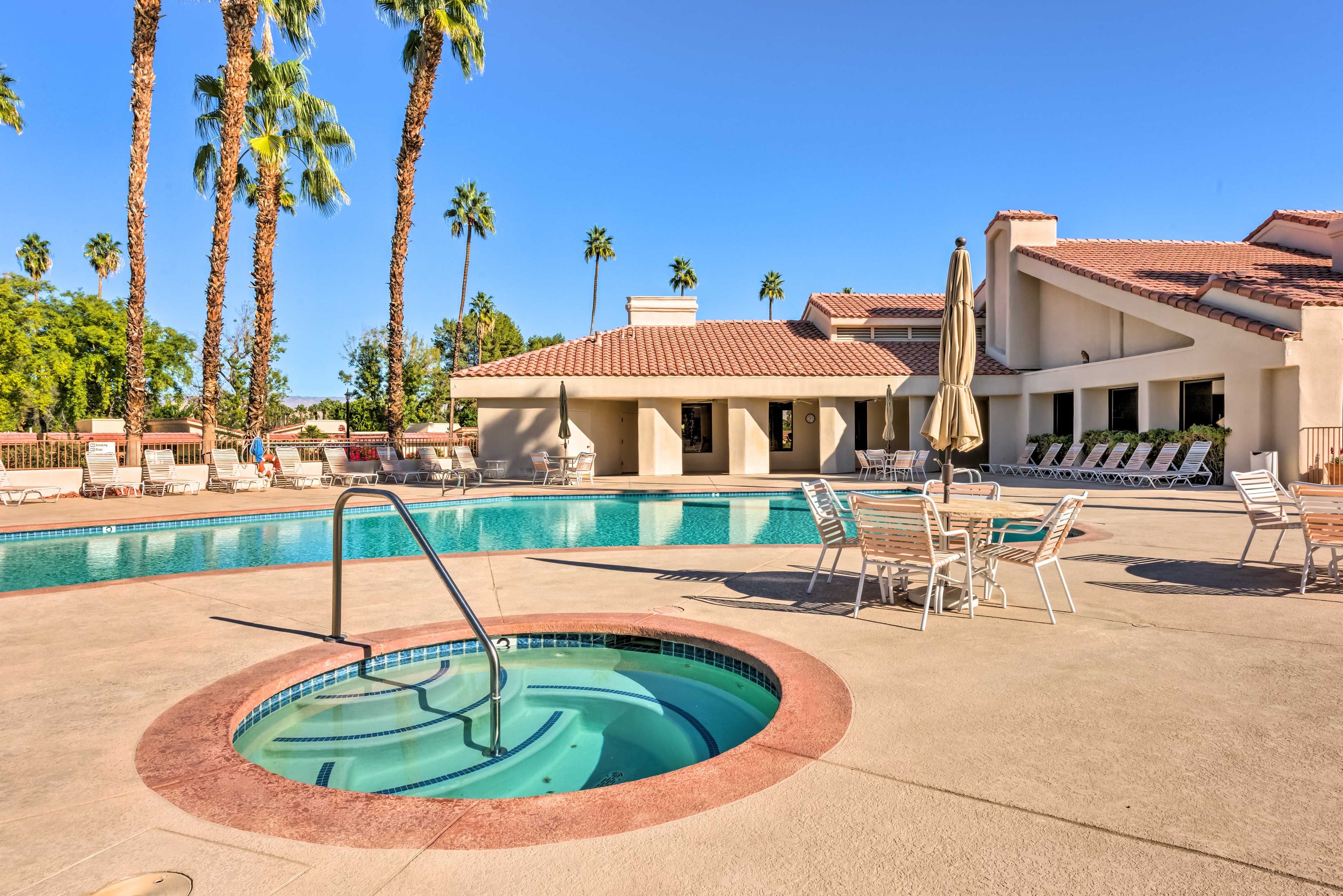 Cathedral City Vacation Rental | 2BR | 2BA | 1,400 Sq Ft | Stairs Required