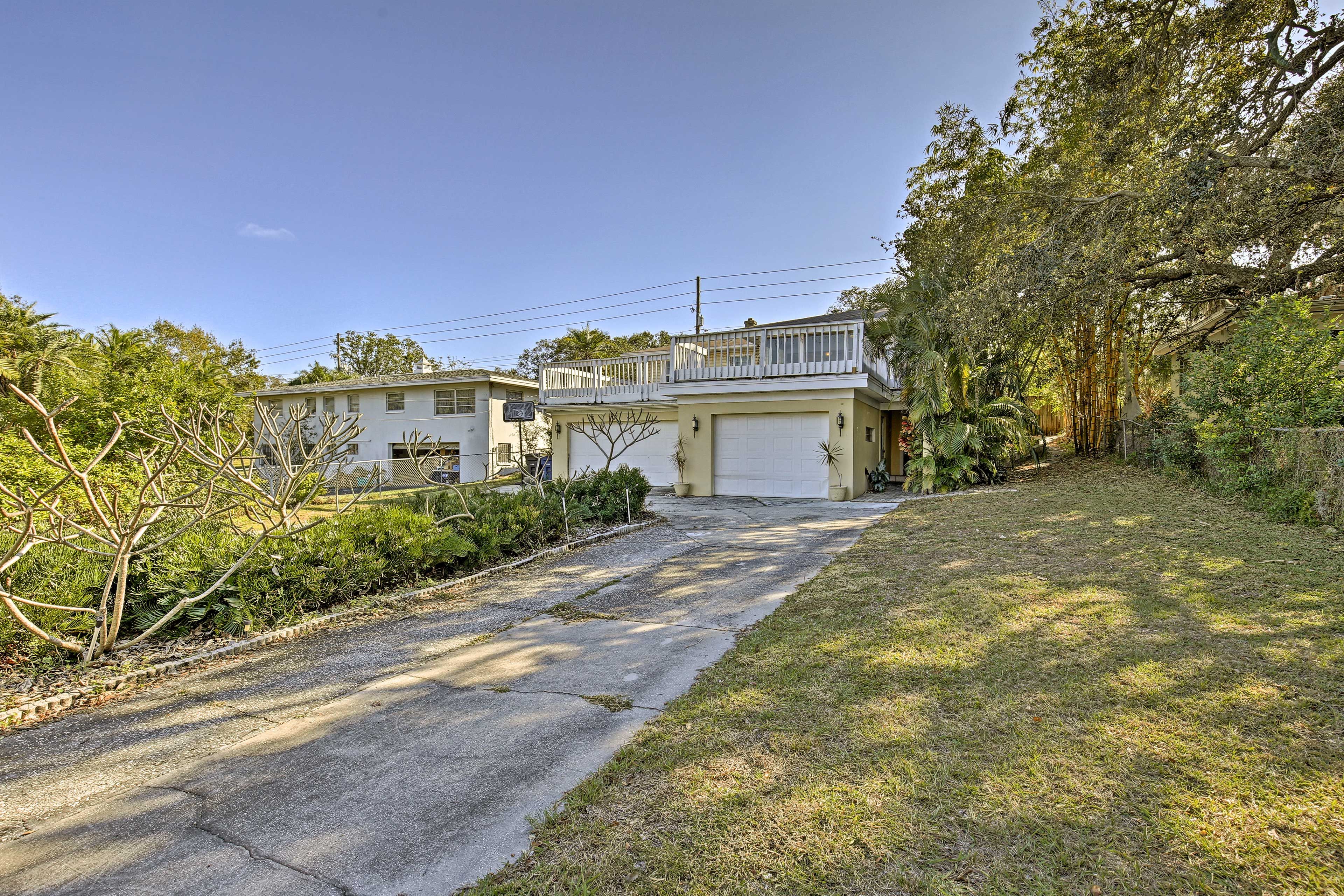 Enjoy easy parking in the spacious driveway during your stay.