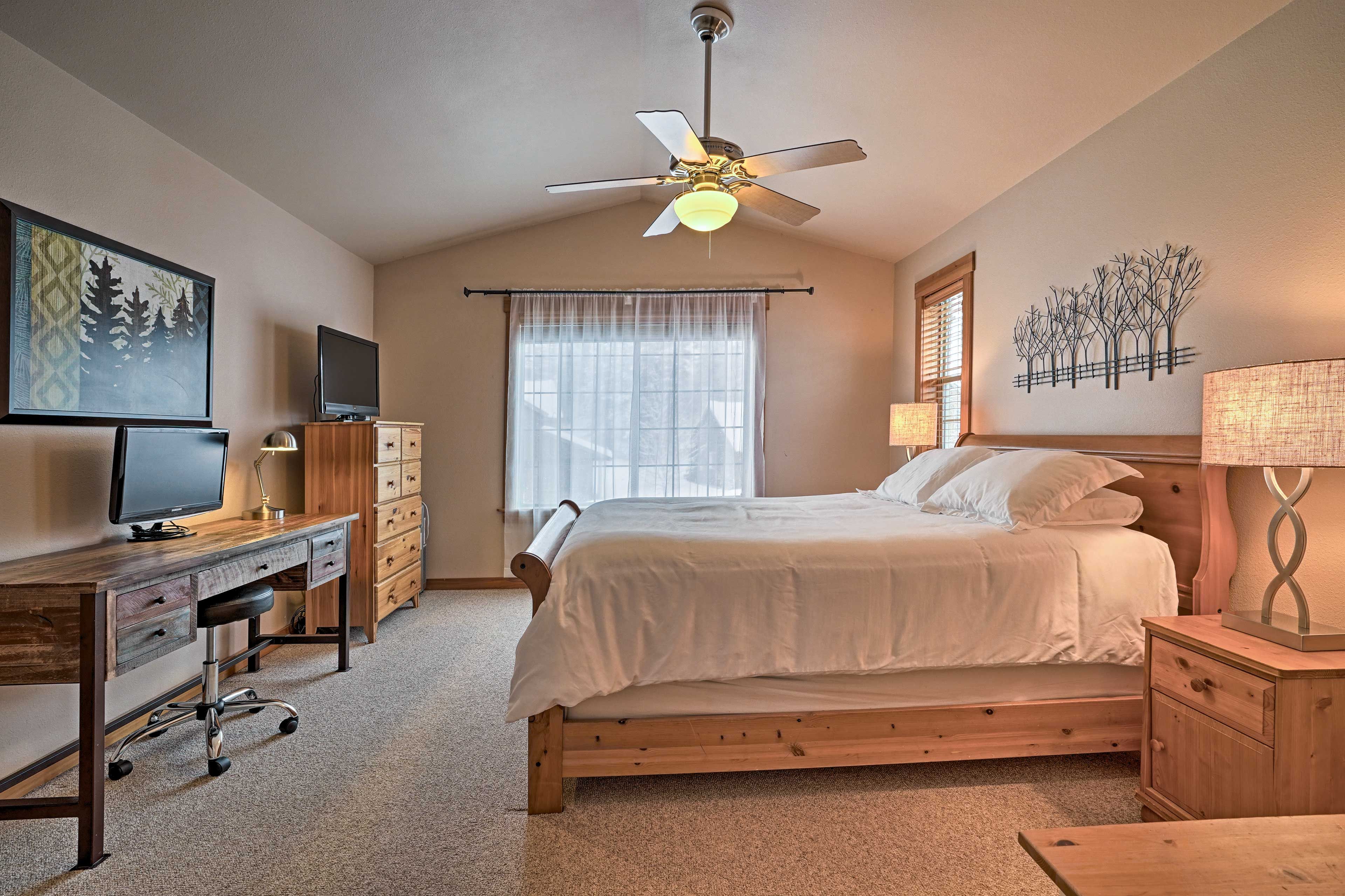 Retreat to one of the 3 comfortable bedrooms for a peaceful night's sleep.