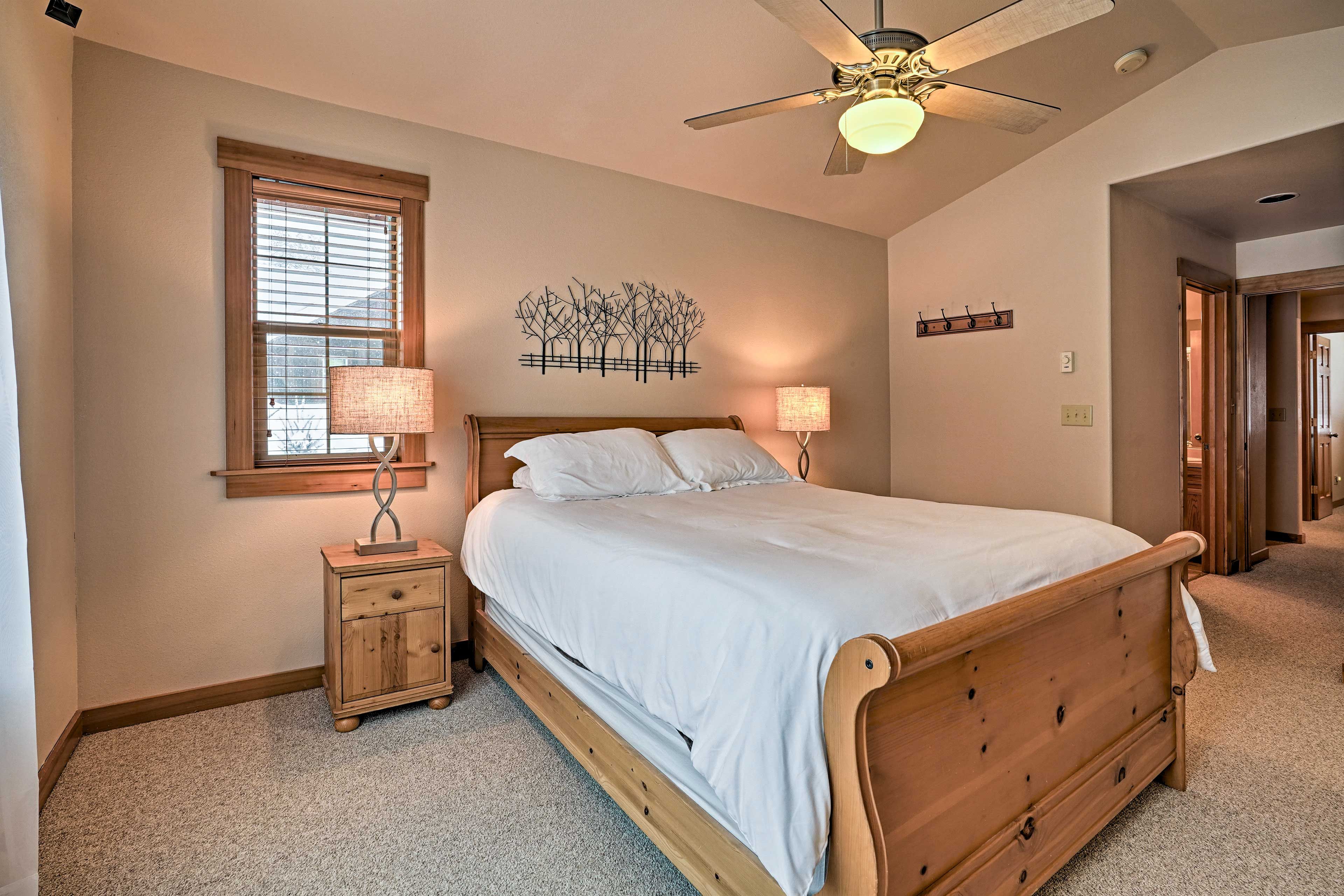 Wrap up in cloud-like bedding before dozing off.