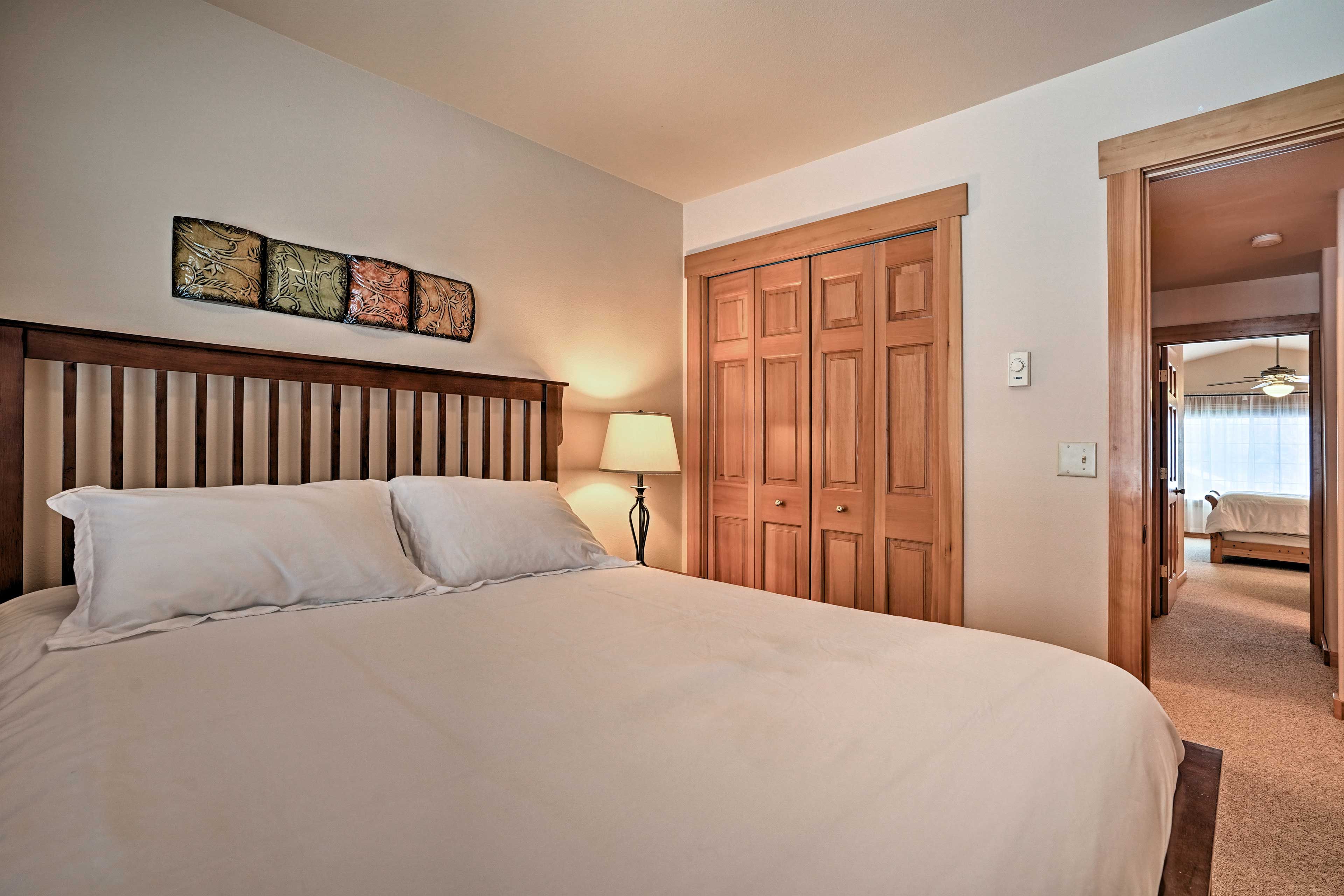 Store your belongings in the closet during your stay.