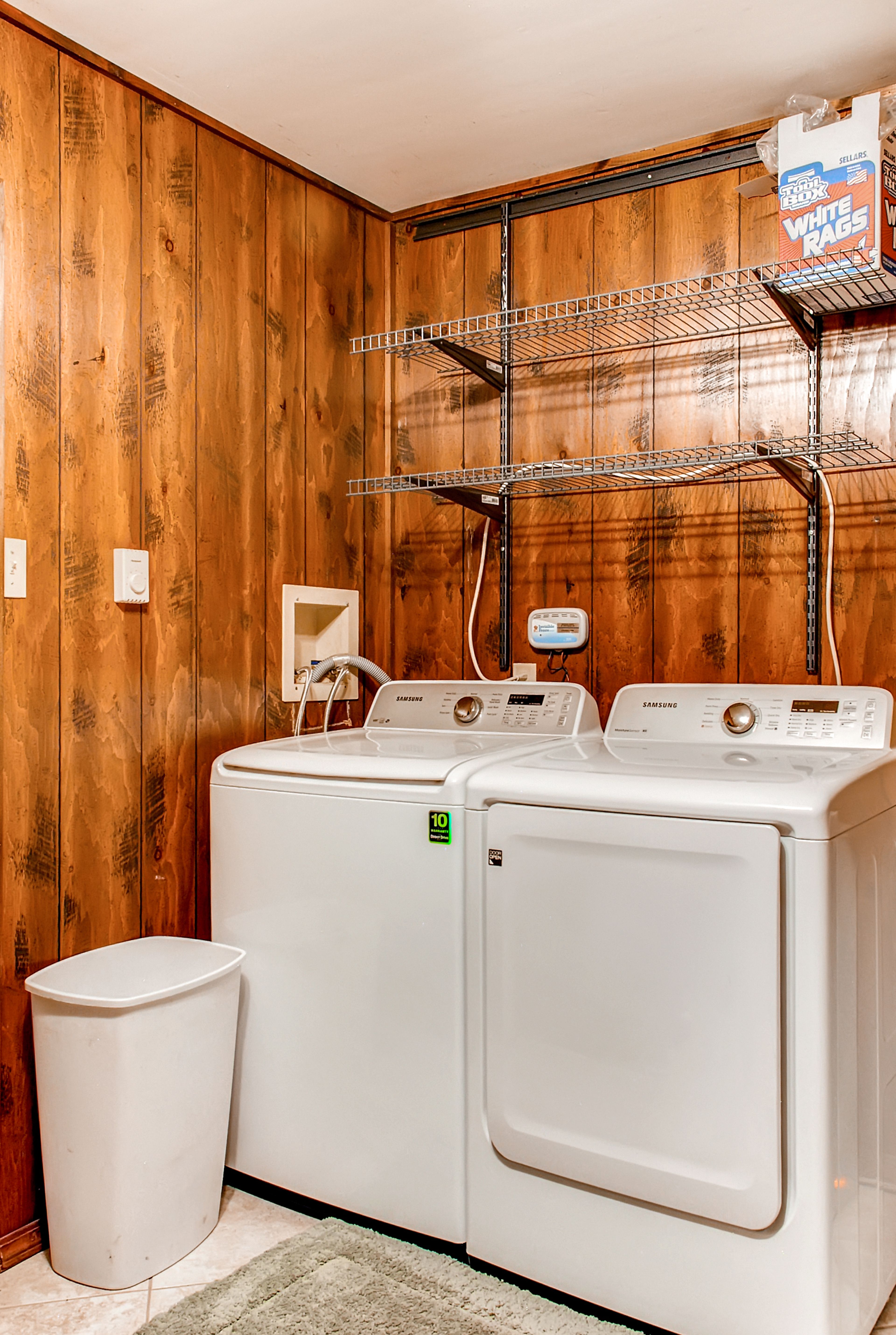 Keep your clothes clean with the washer and dryer.