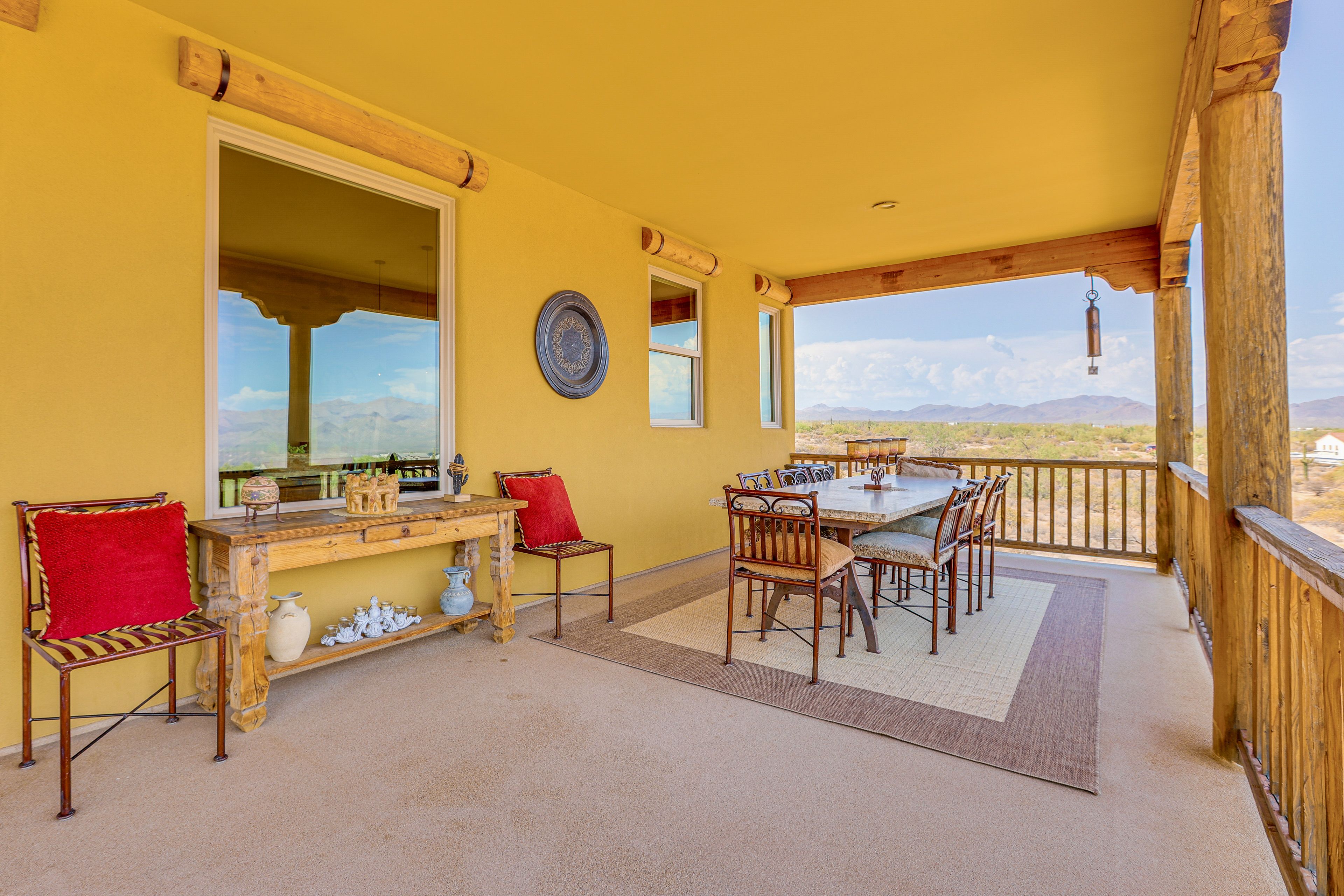 2nd-Floor Wraparound Deck | Outdoor Dining Area | Gas Grill