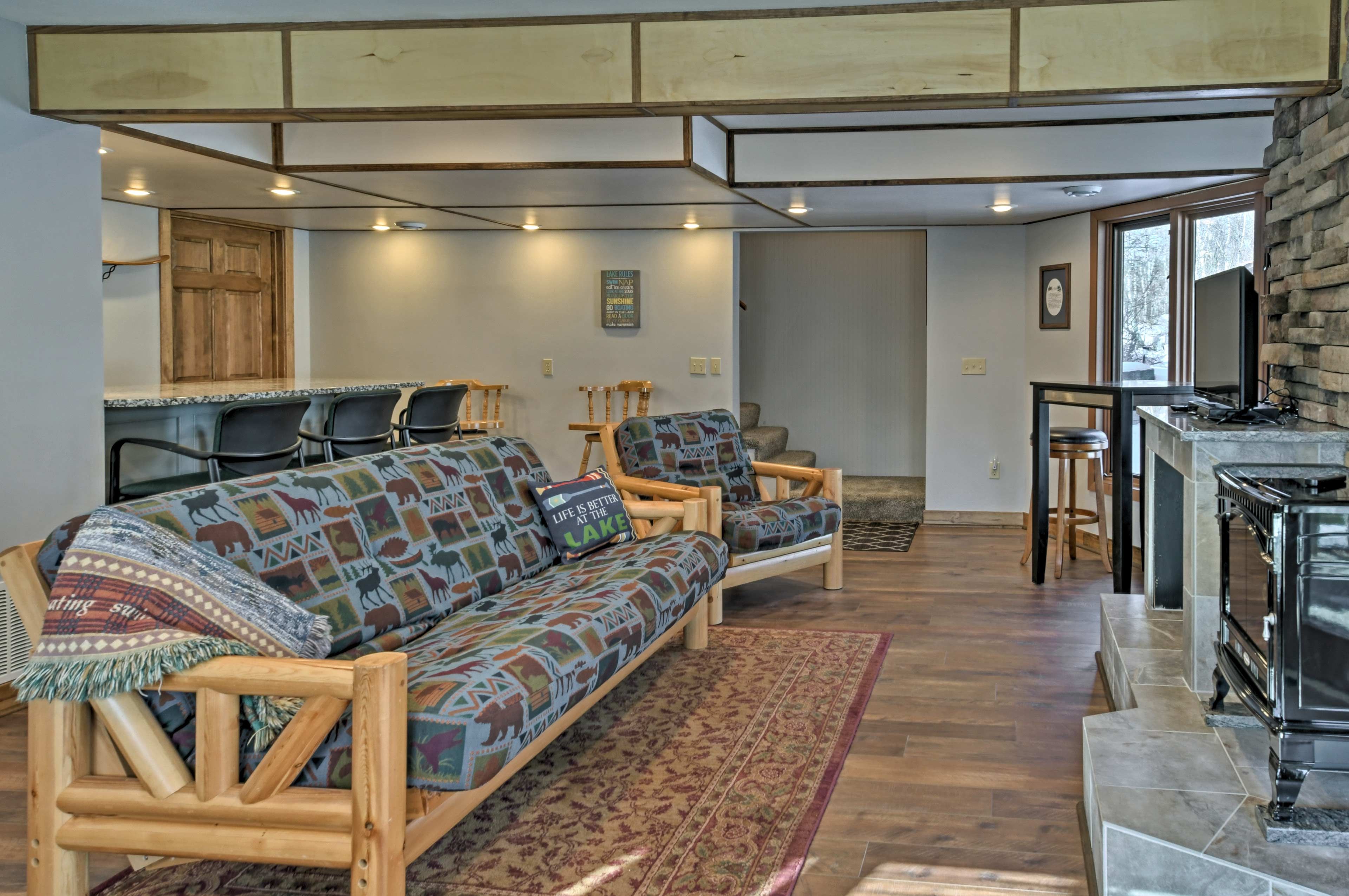 The lower level is the perfect space to end your night.
