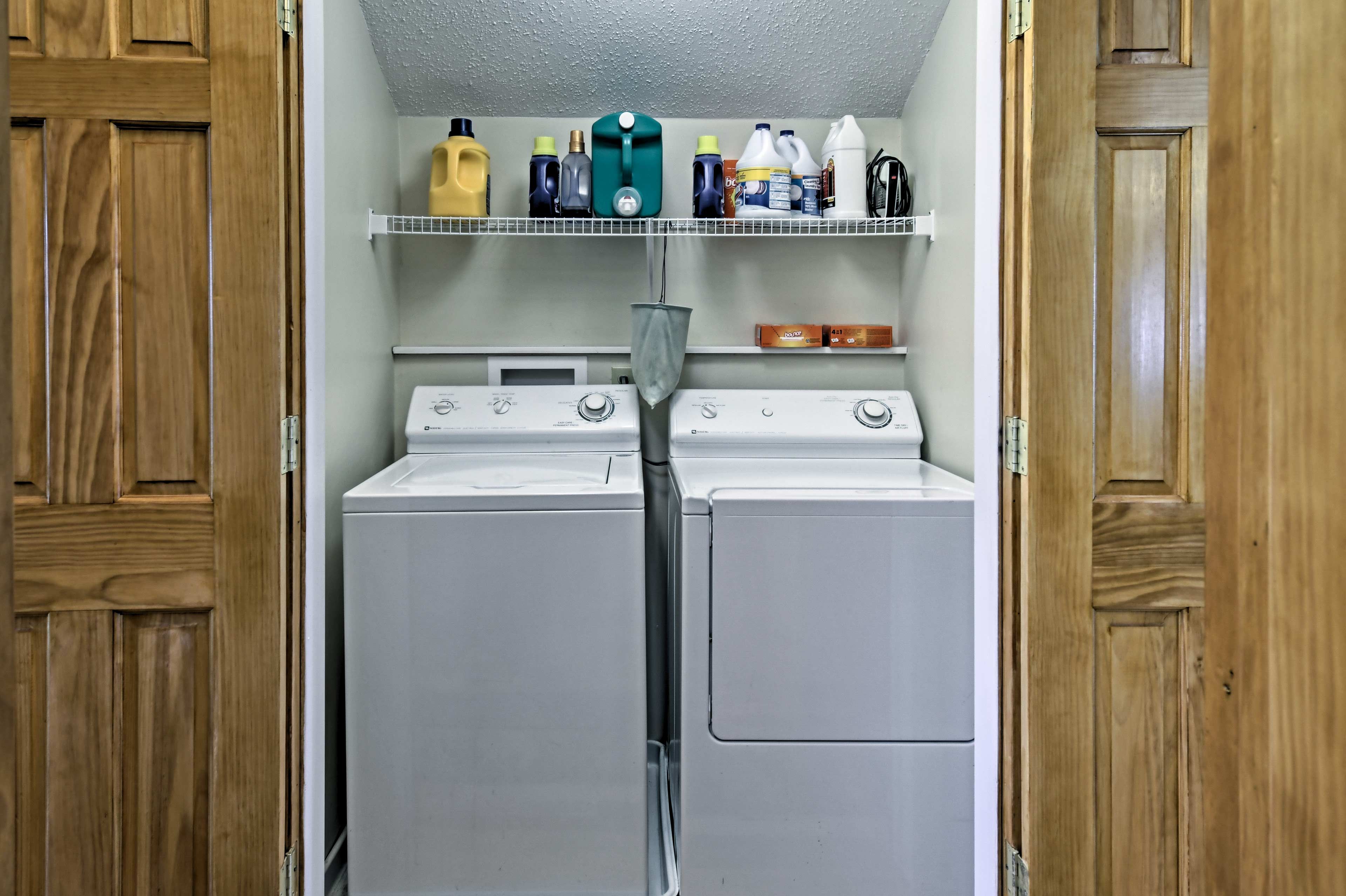 Keep your belongings nice and clean by utilizing the laundry machines.