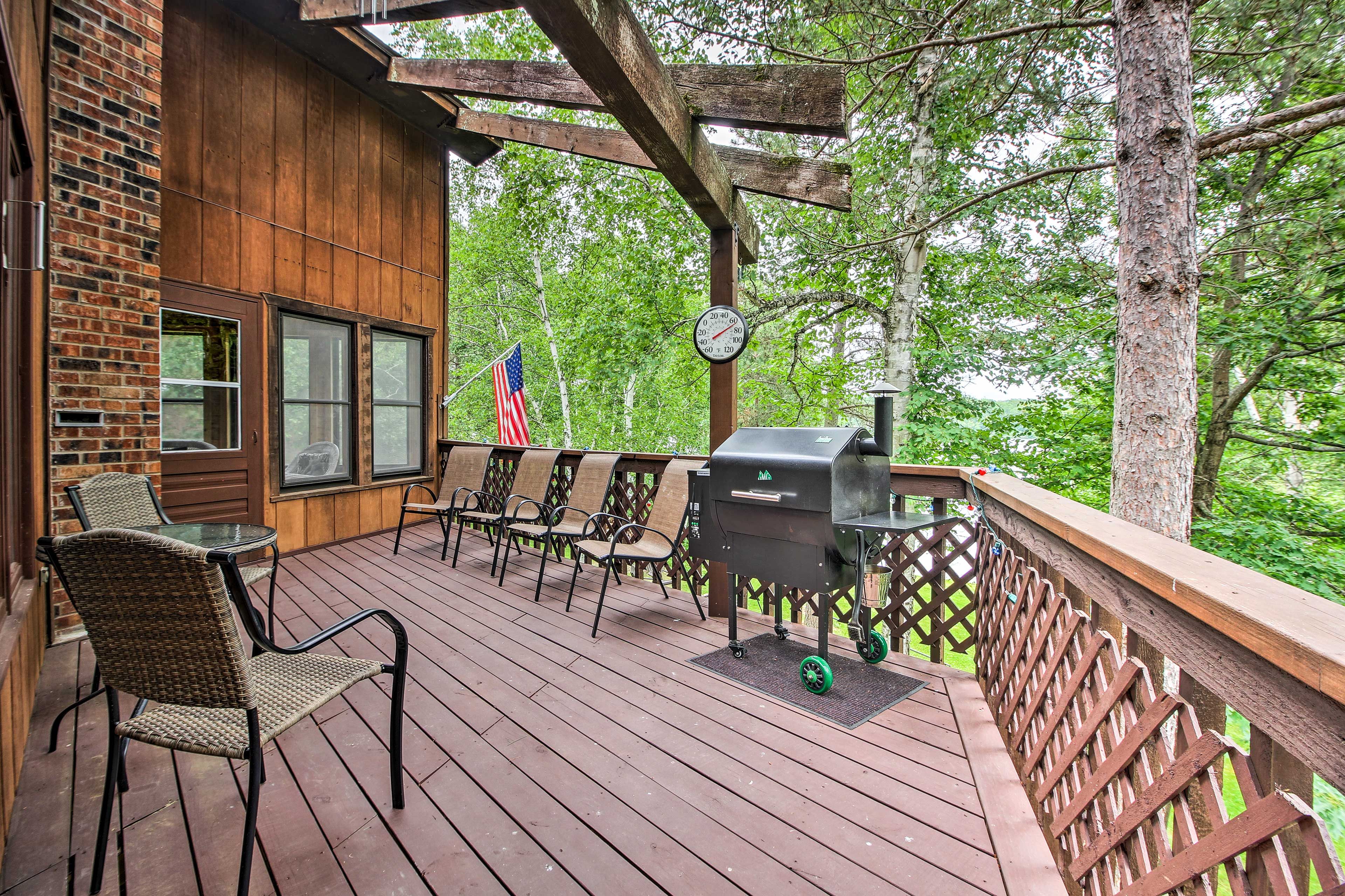 Step outside to whip up a wonderful barbecue dinner.
