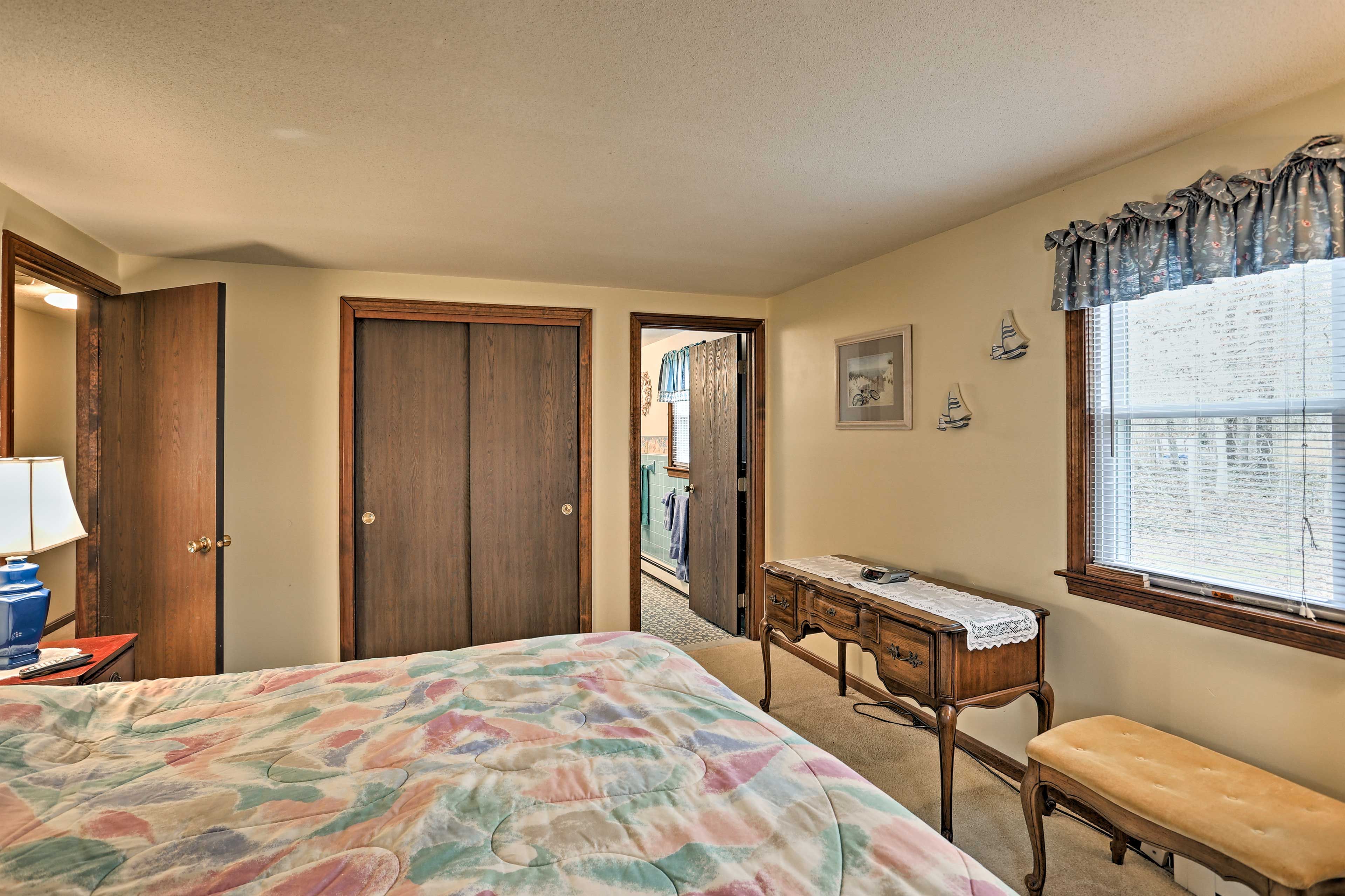 Sunlight pours in through the window each morning!