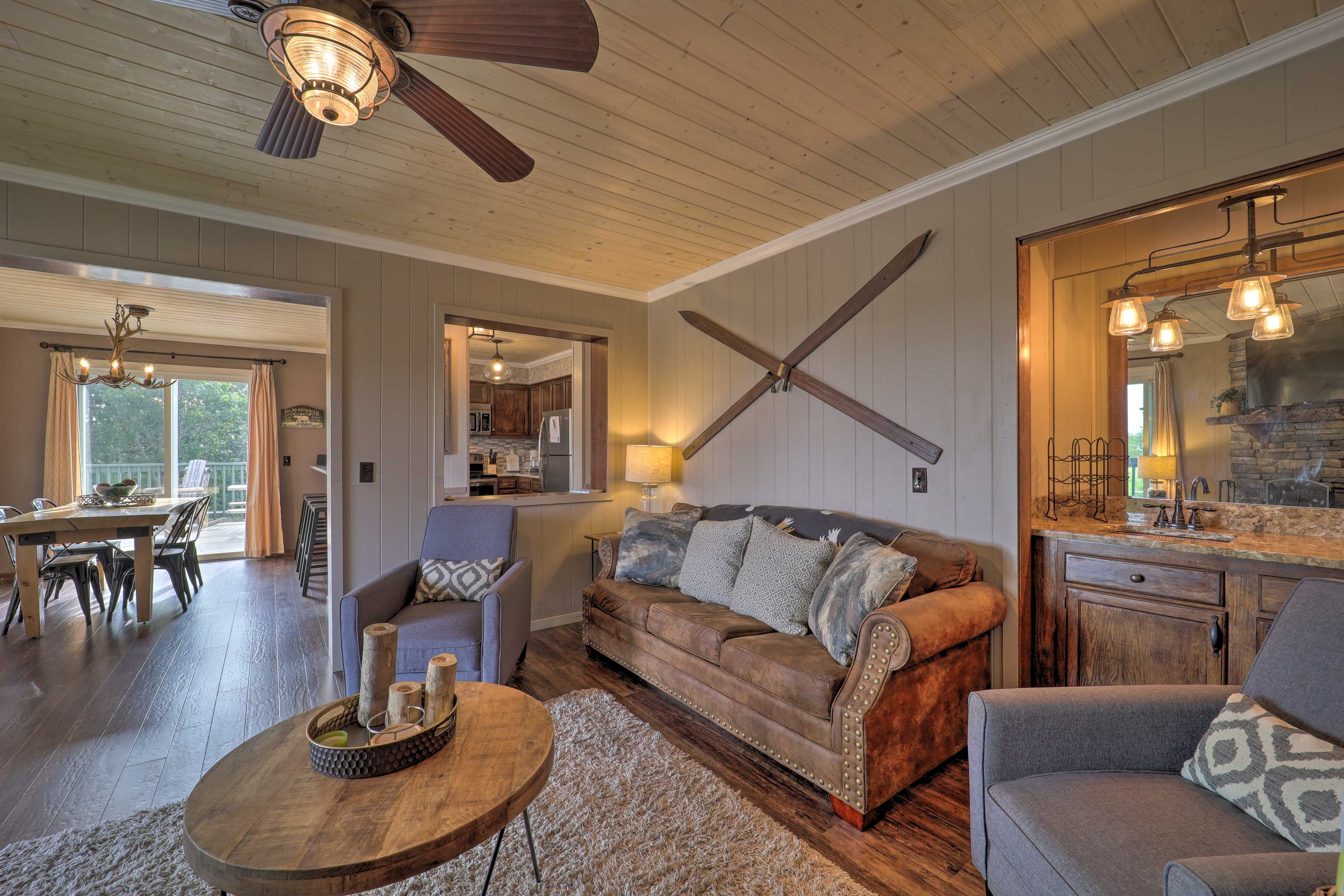 Living Room | Wood-Burning Fireplace