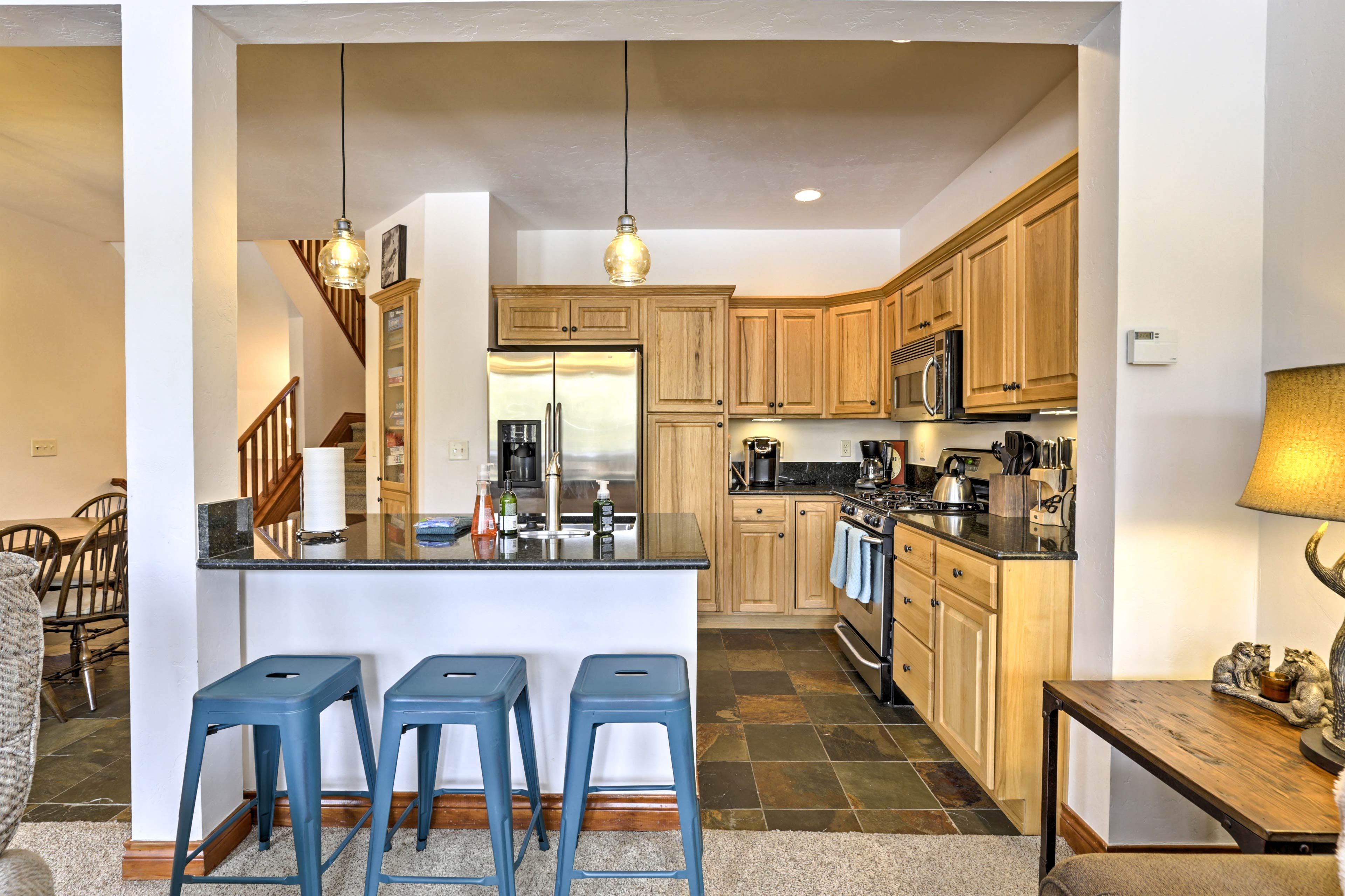 The open layout allows conversation to flow freely.
