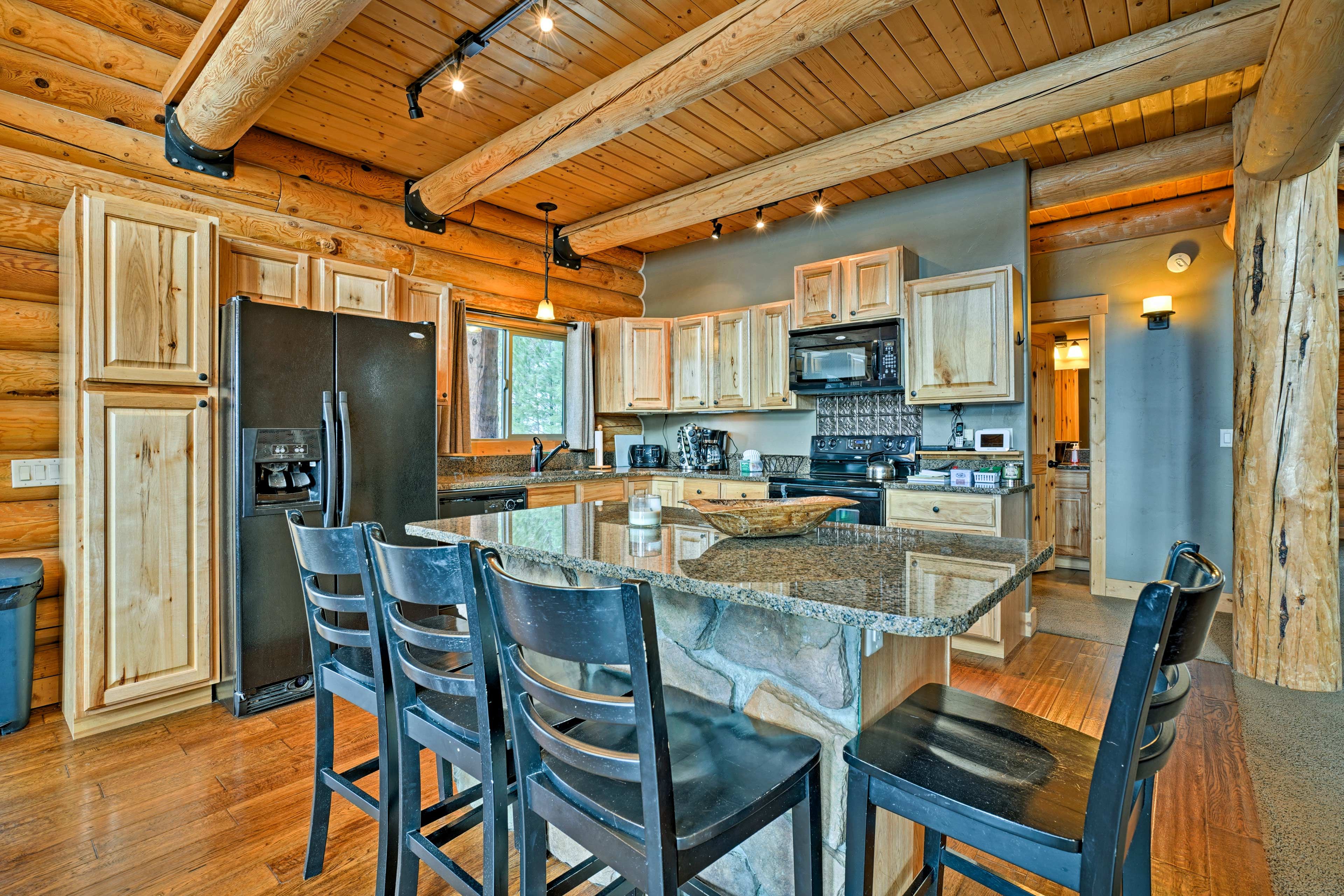 Pull up a chair to the eat-in kitchen island!