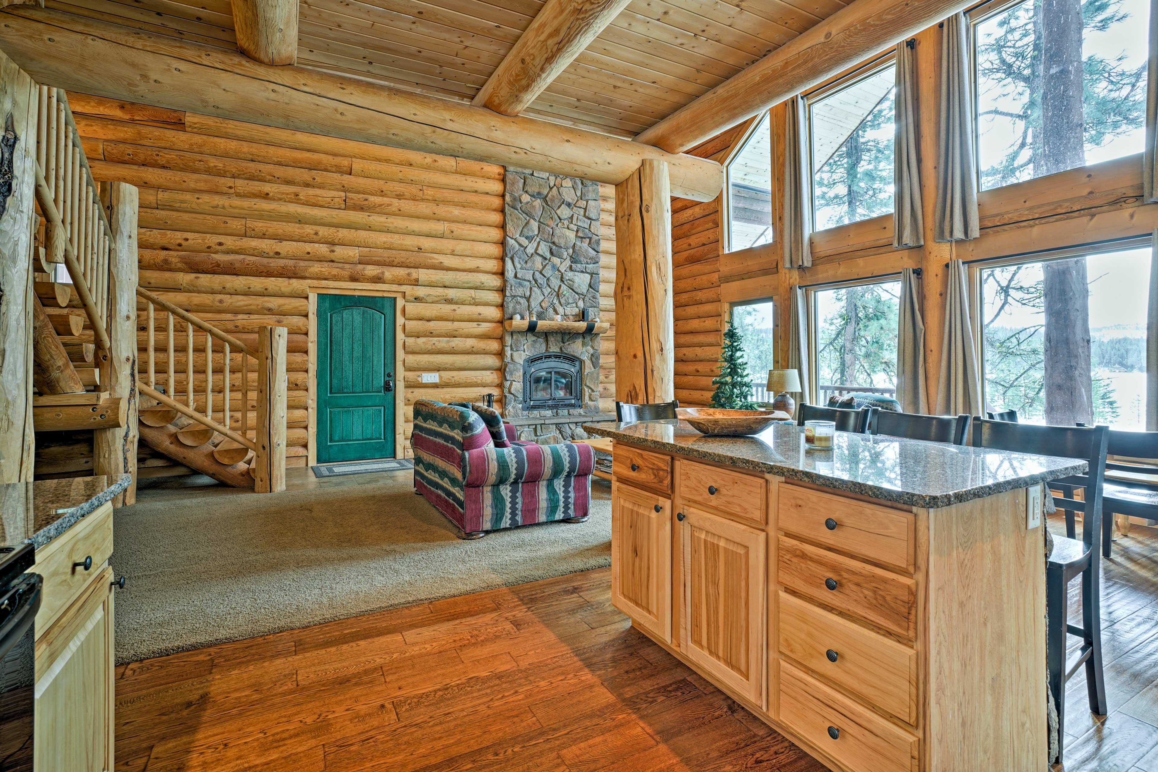 Make yourself at home in this wooden oasis.