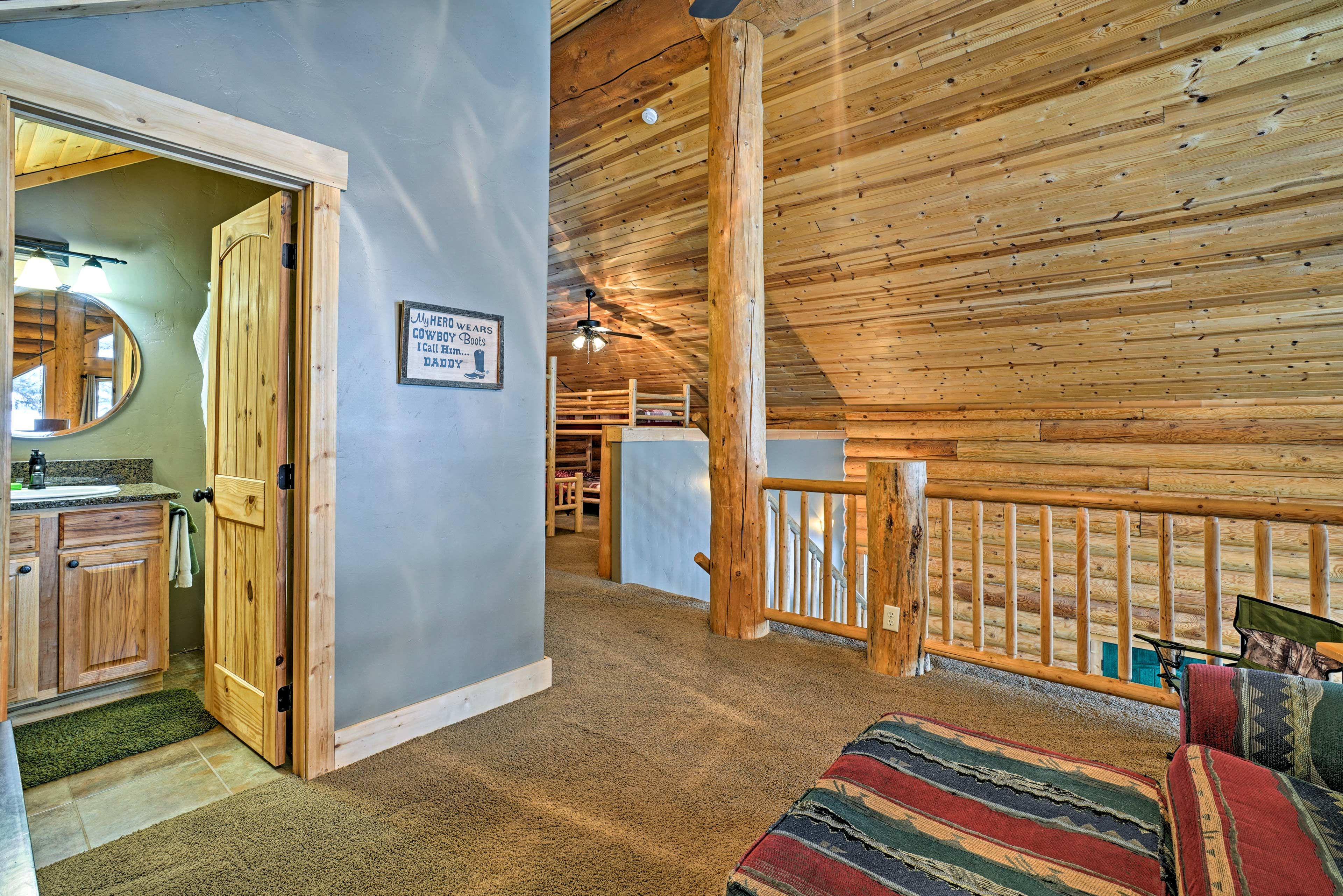 Let the kids play in the loft so you can listen to them from the kitchen.