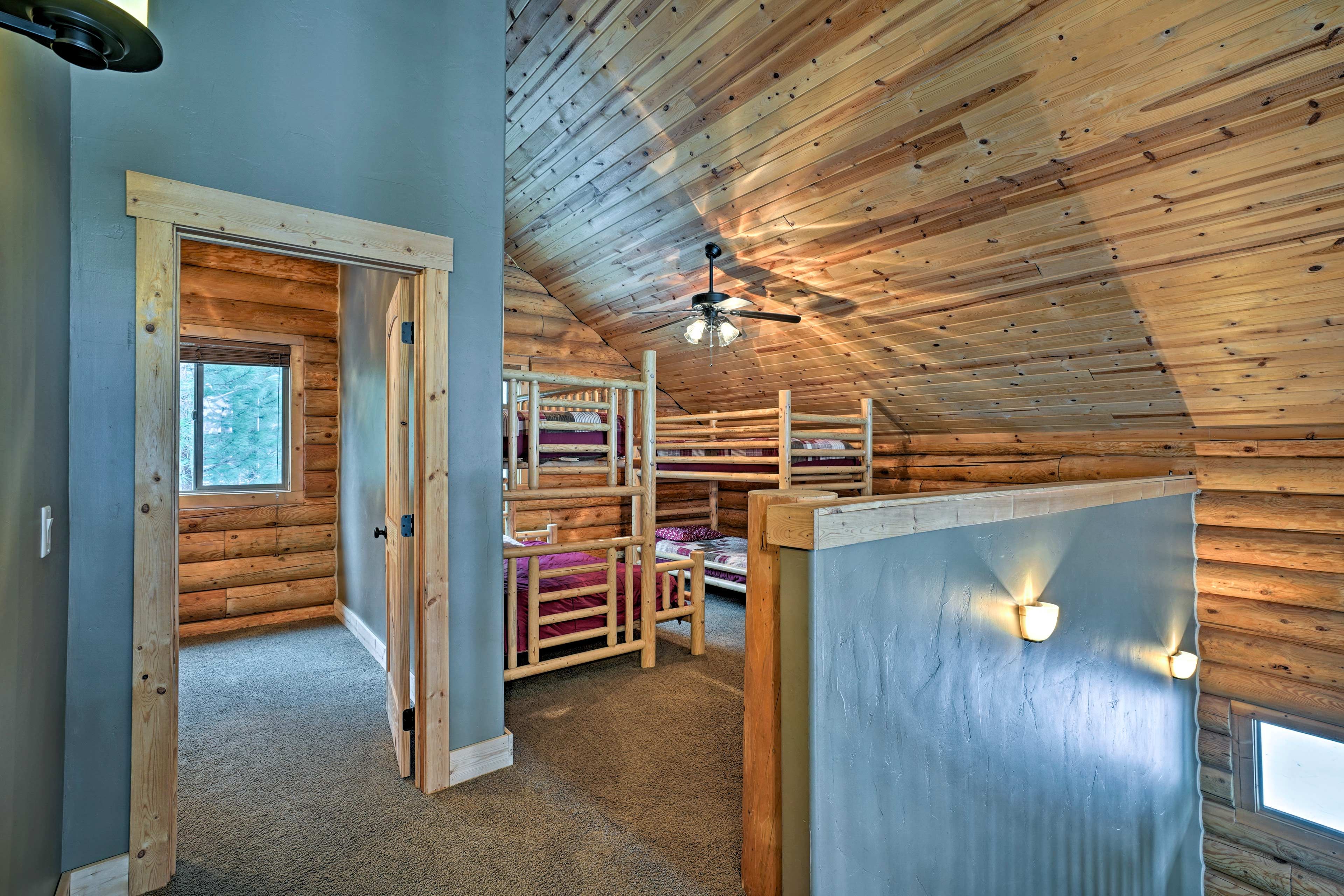 Upstairs you'll find the bonus sleeping loft!