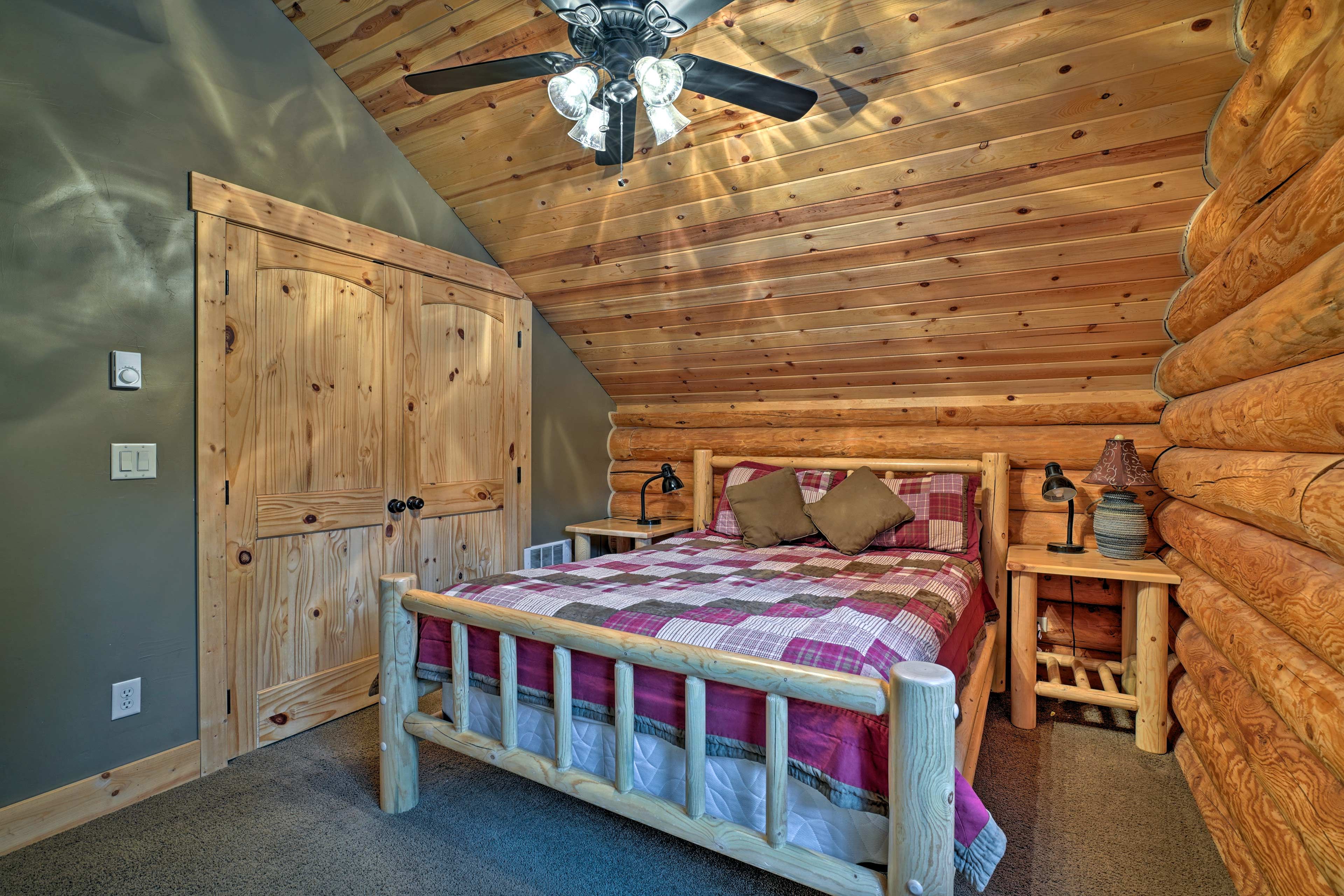 Drift off to dreamland in the queen bed of the second bedroom.