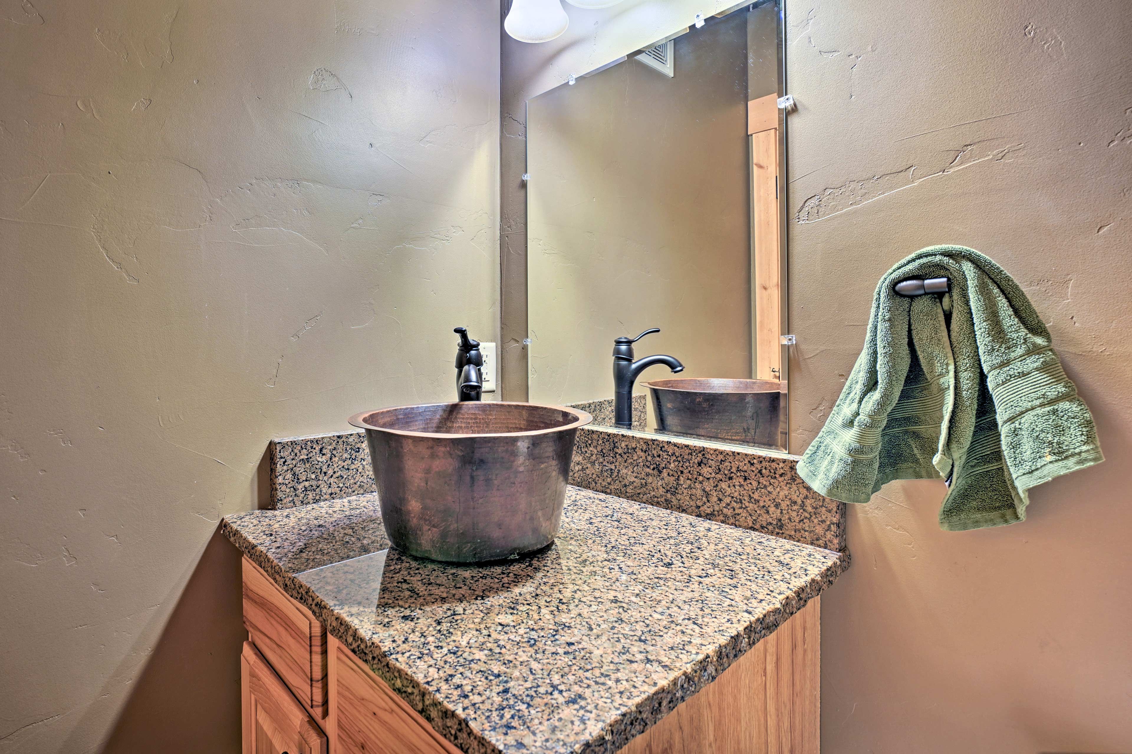 Wash your hands in this unique sink before sitting down to dinner.