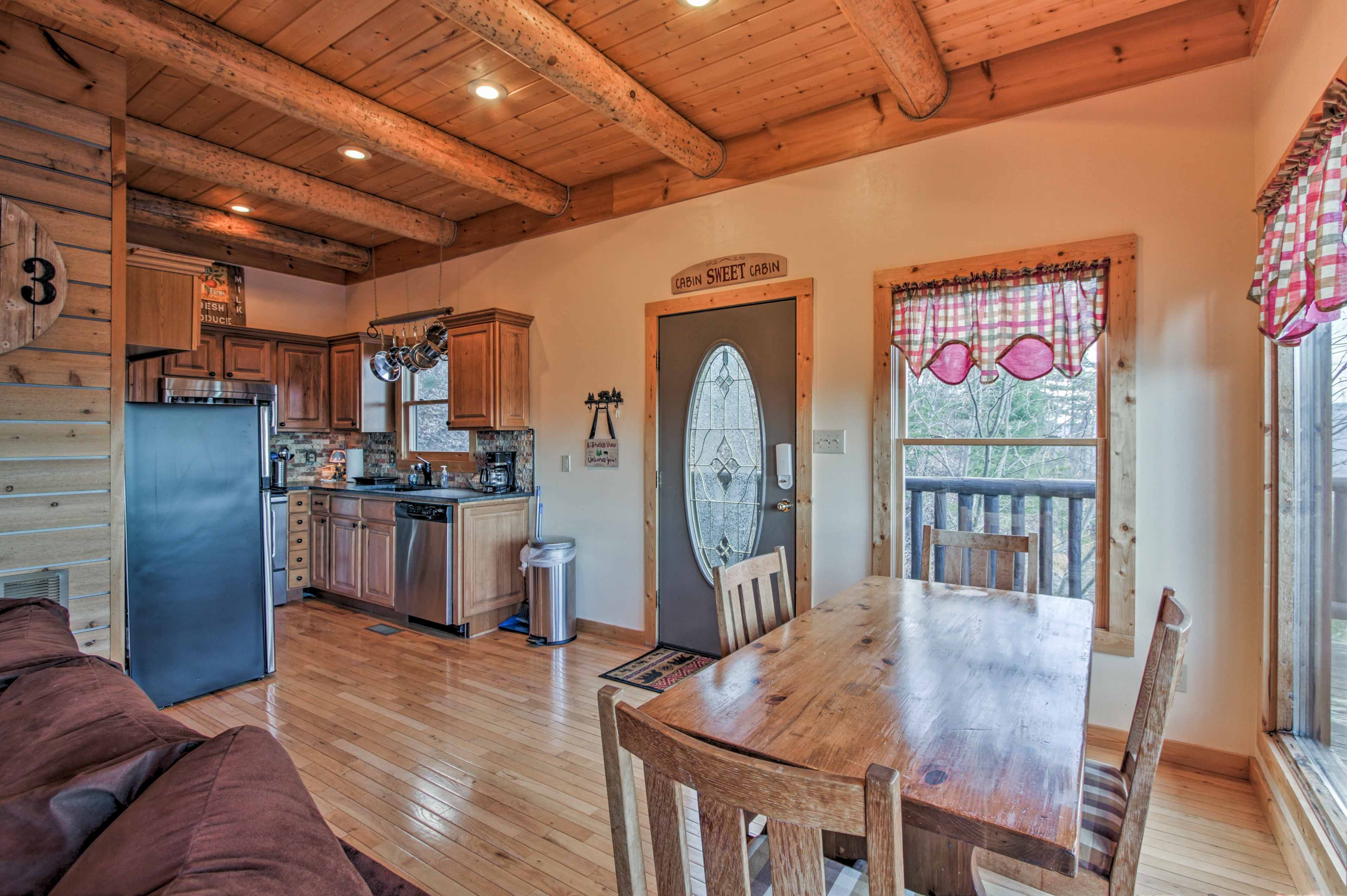 Step onto the hardwood floors and switch into vacation mode.
