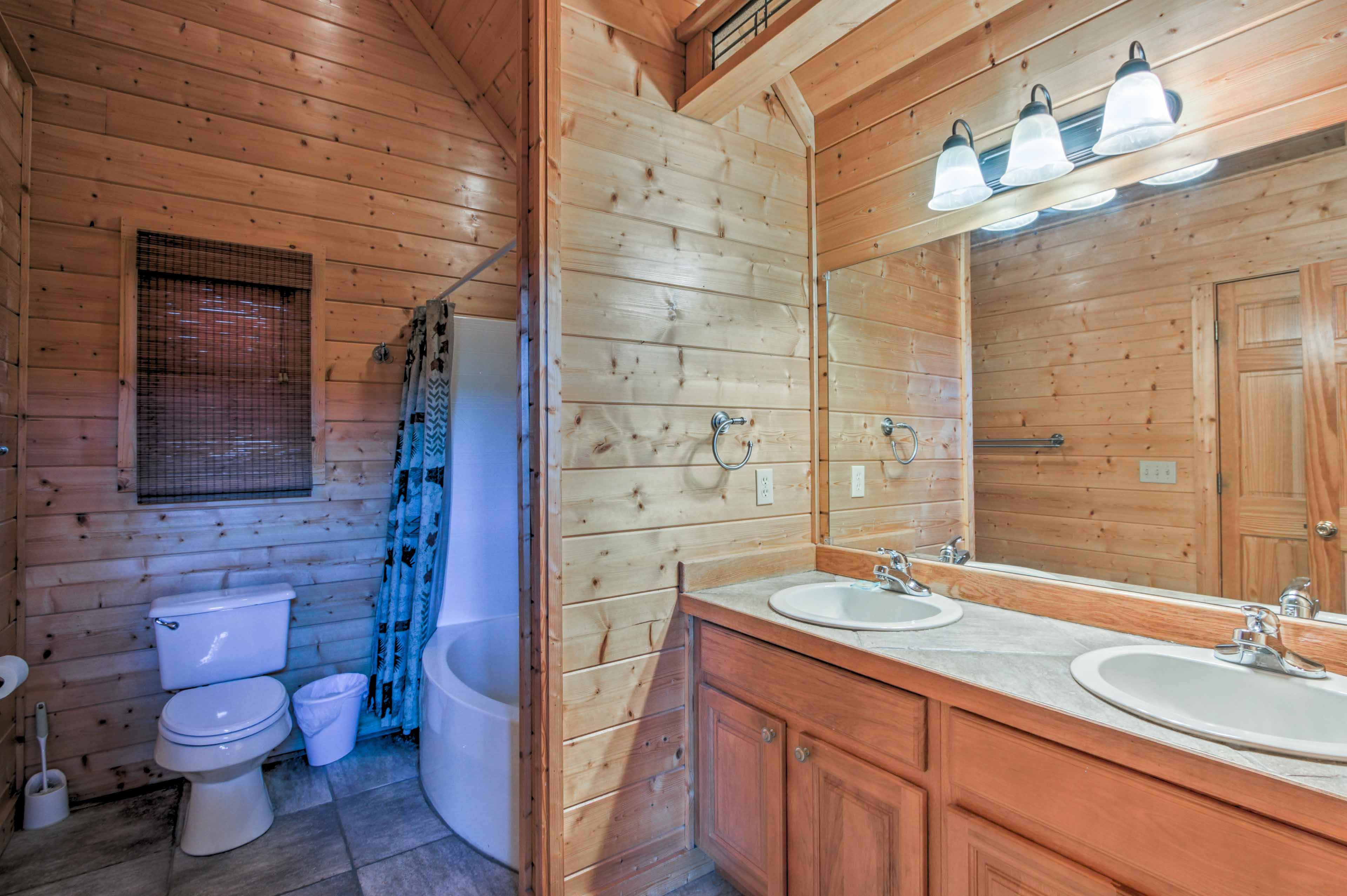 An en-suite bathroom provides added privacy