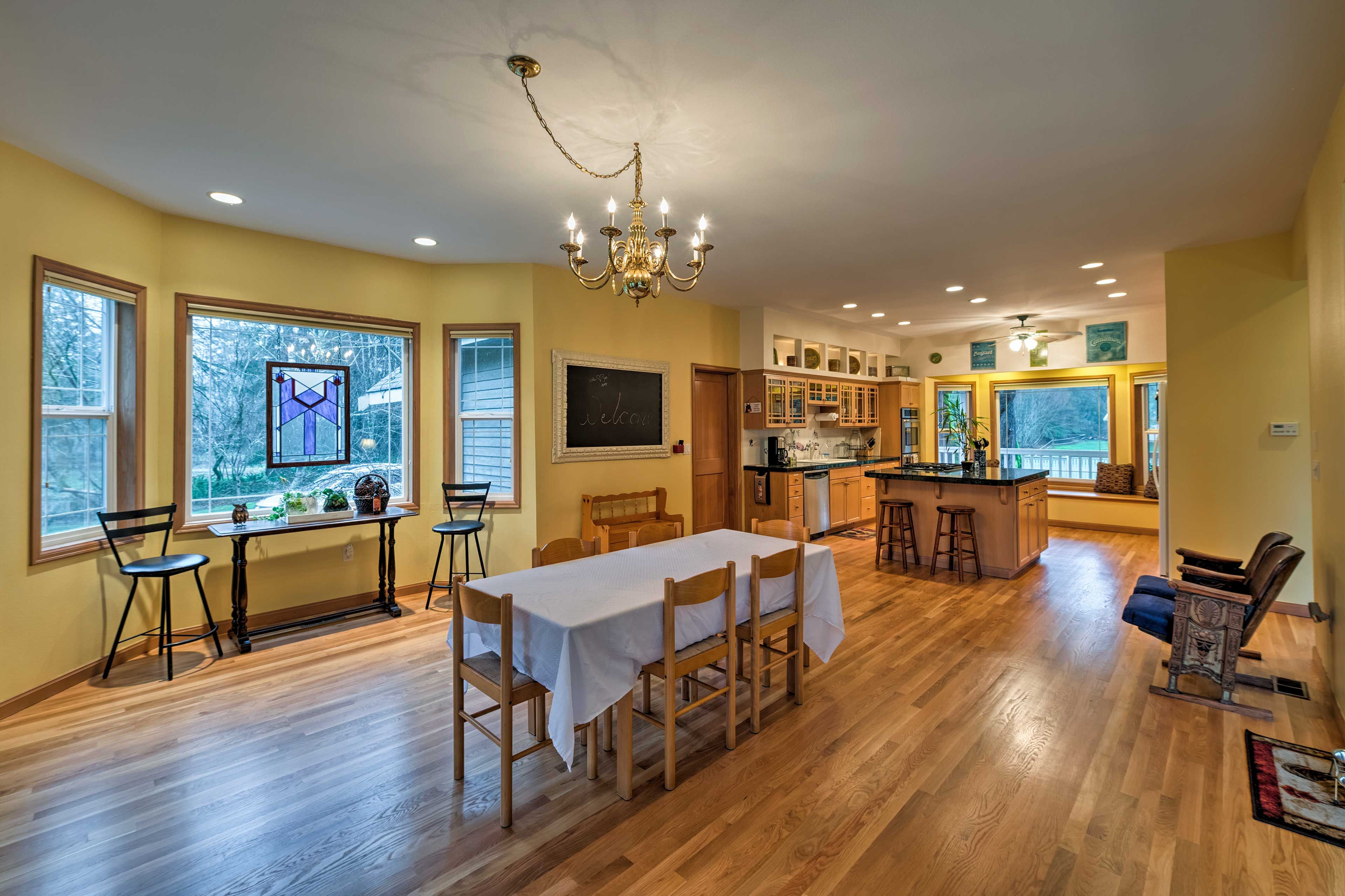 There is plenty of space to entertain your entire group.