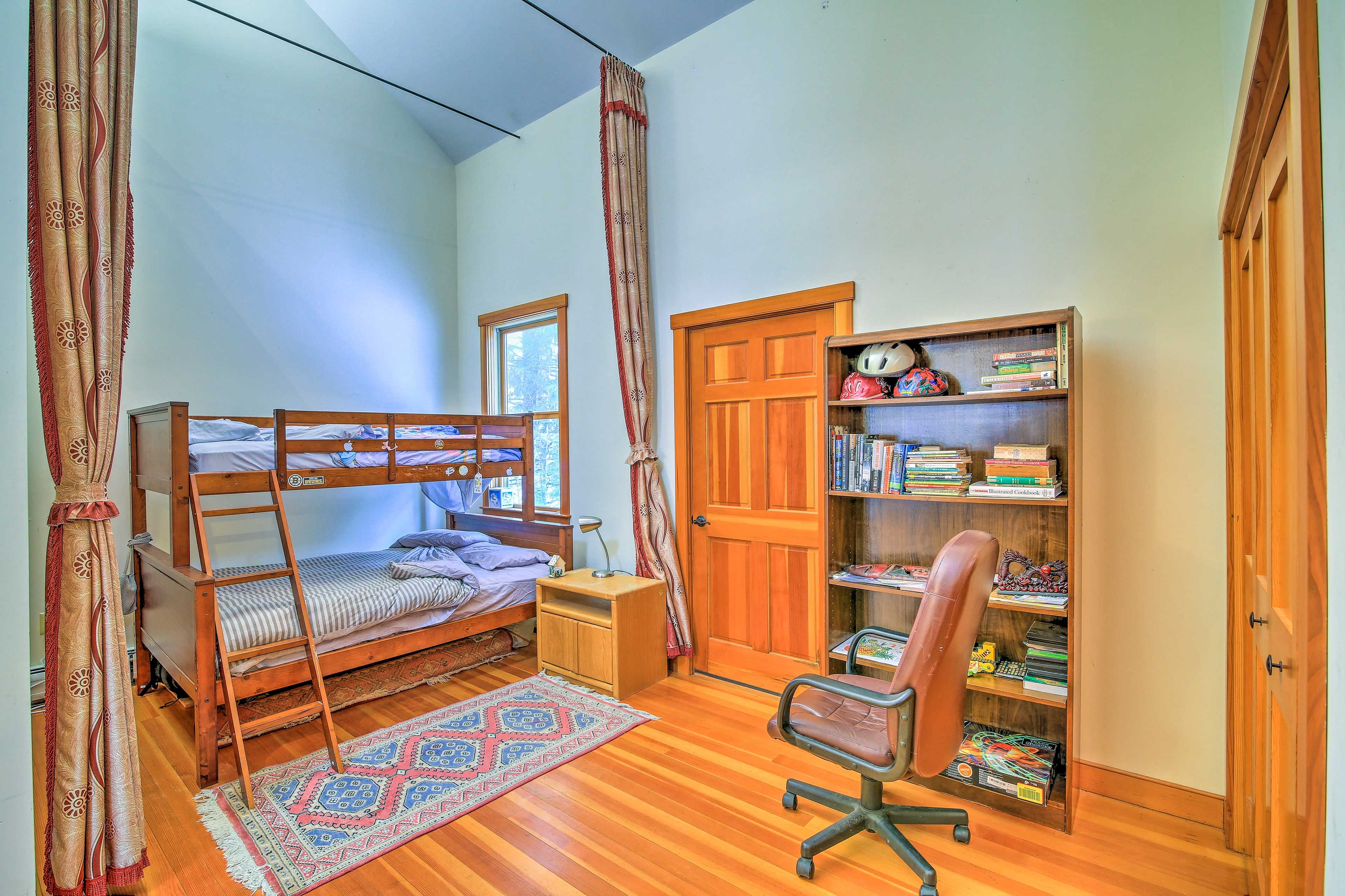 Floor-to-ceiling curtains close to provide privacy.