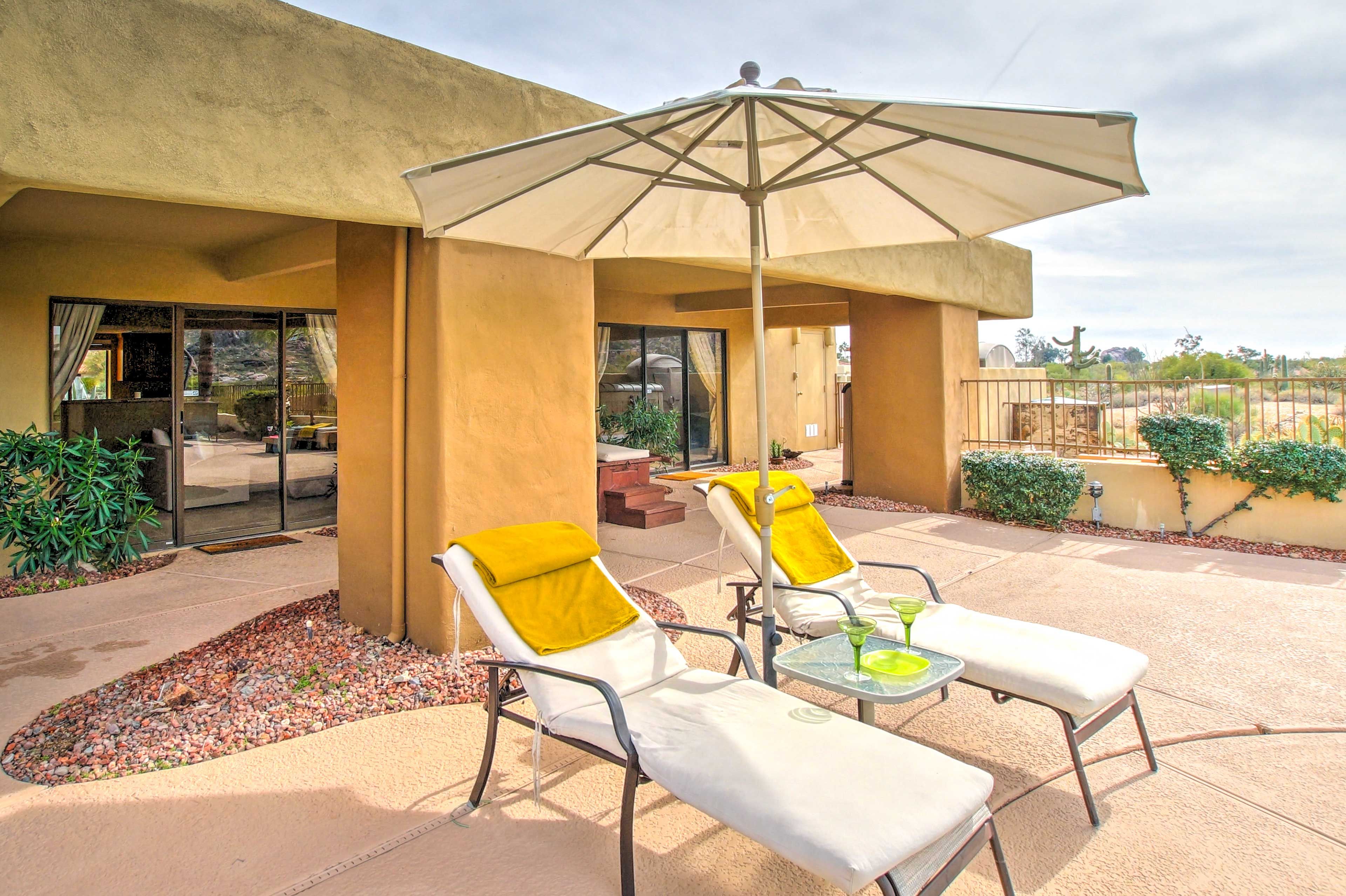 Patio | Outdoor Pool | Charcoal Grill